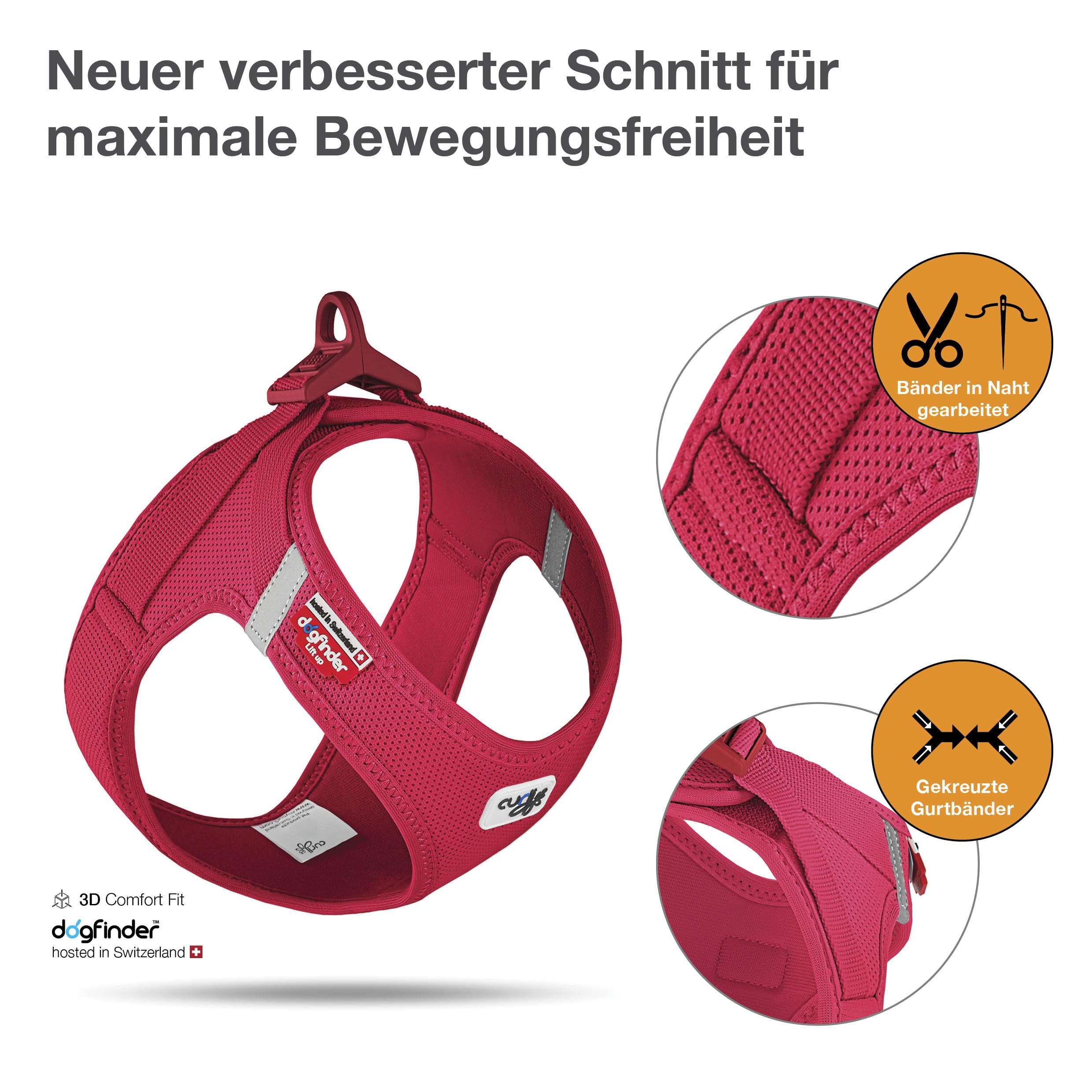 Vest Harness curli Clasp Air-Mesh Black S
