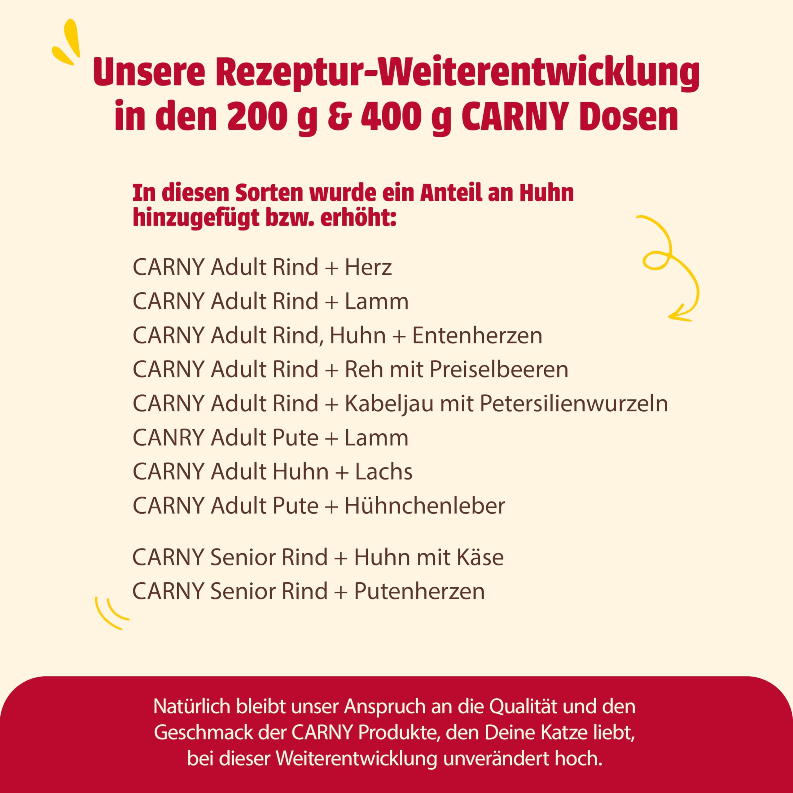animonda Carny Adult Huhn + Lachs (6 x 400 g), Katzennassfutter für ausgewachsene Katzen, Nassfutter mit 100 % frischen, fleischlichen Zutaten, Katzenfutter ohne Getreide und Zucker