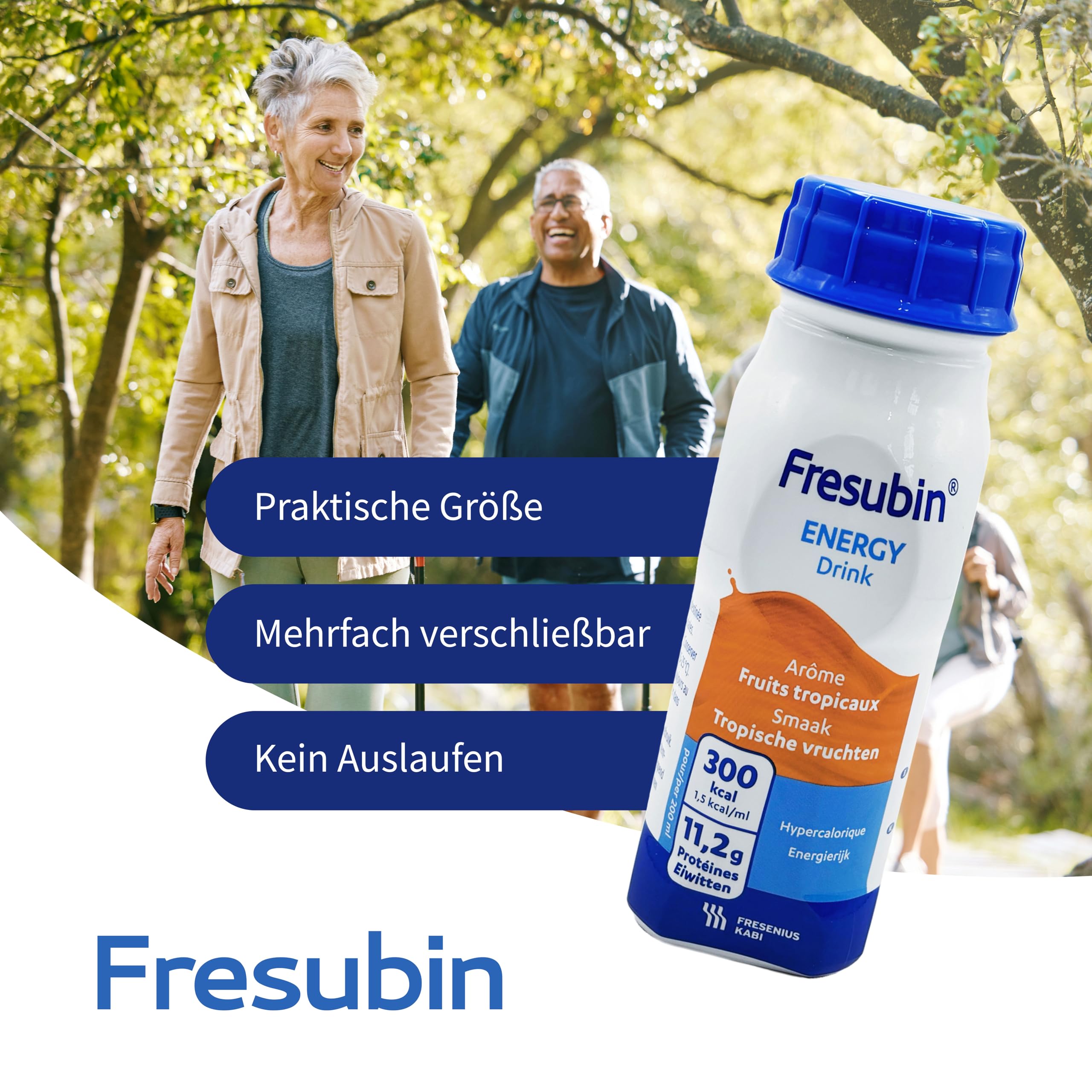 Fresubin Energy Drink - Mischkarton Hochkalorische Trinknahrung von Fresenius Kabi in 6 Geschmacksrichtungen, 300 kcal pro Flasche (200 ml (24er Pack), Mischkarton)