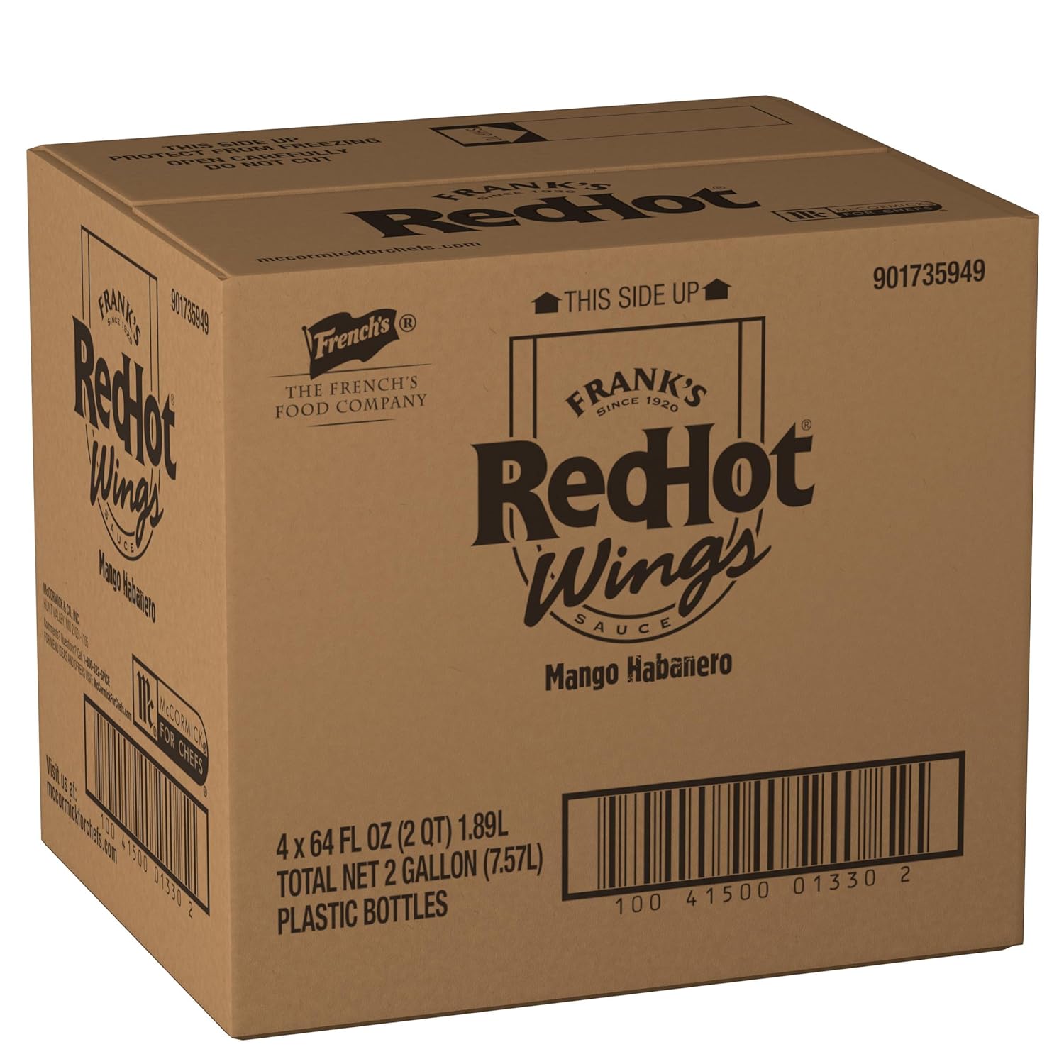 Frank's RedHot Mango Habanero Wings Sauce, 0.5 gal