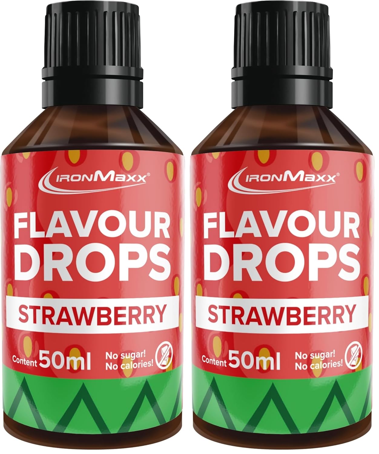 IronMaxx Flavour Drops - Vanilla 50ml | kalorienfrei & zuckerfrei | vegane Aromatropfen zum süßen von Lebensmitteln | praktischer Tropfer-Verschluss
