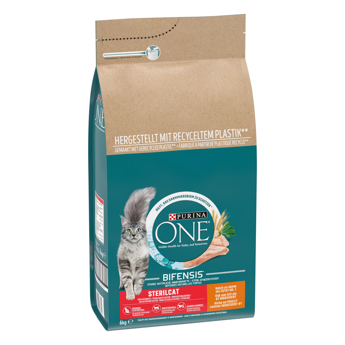 PURINA ONE BIFENSIS STERILCAT Katzenfutter trocken für sterilisierte Katzen, reich an Huhn, 1er Pack (1 x 5, 7kg)