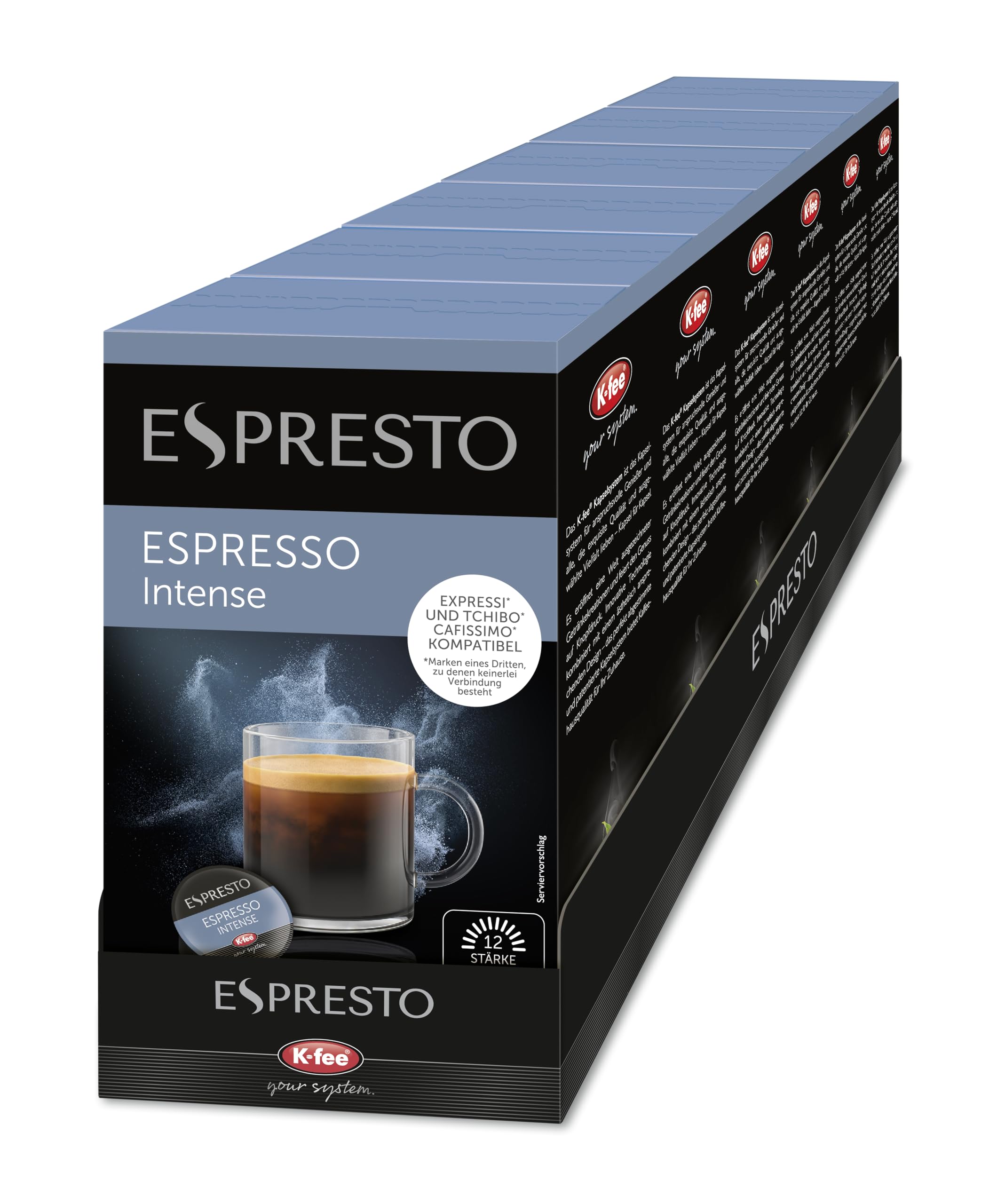 ESPRESTO Caffè Crema Classic, kompatibel mit K-fee & Aldi EXPRESSI*, RFA zertifiziert, 96 Kaffeekapseln