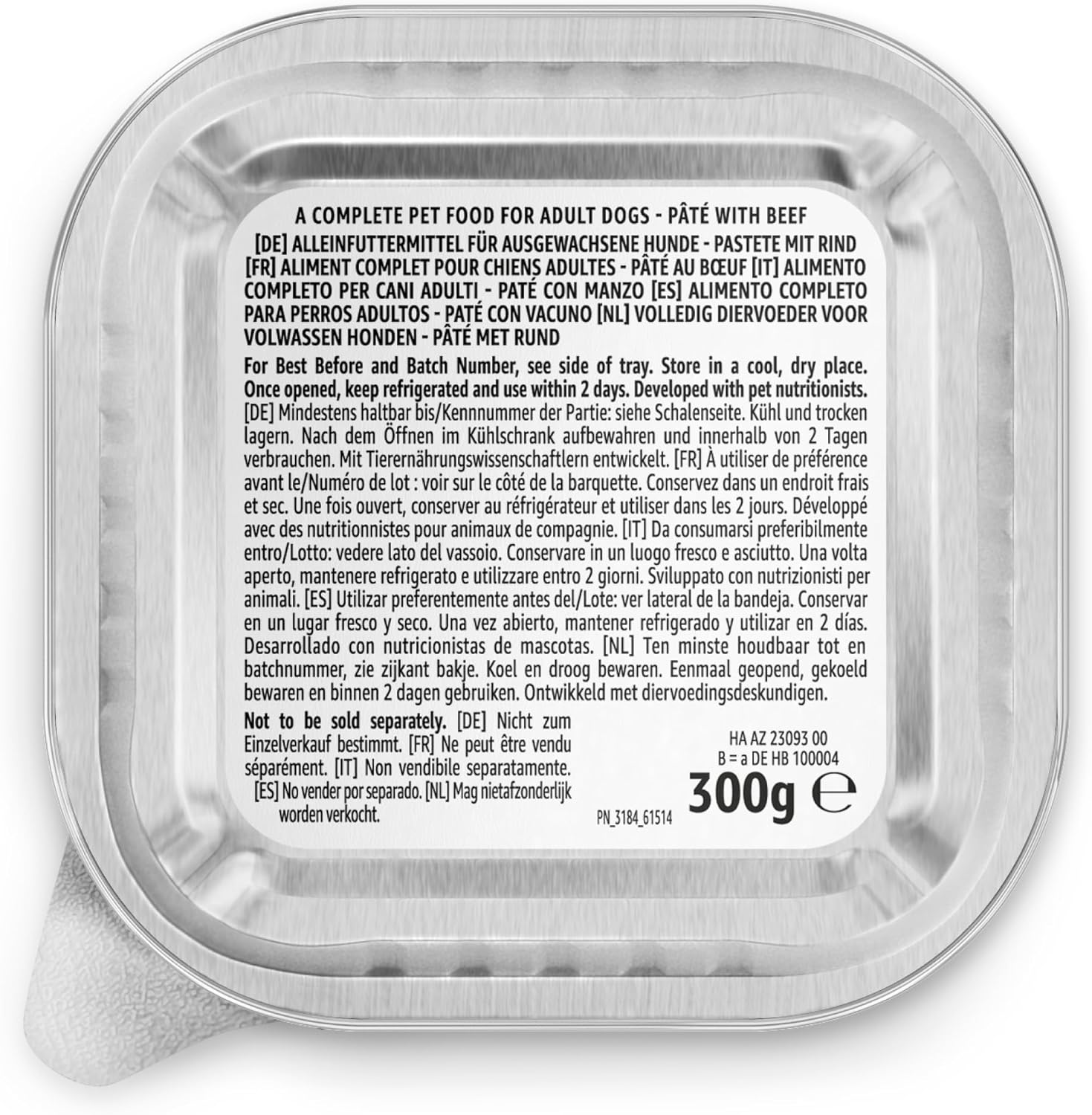 by Amazon Nassfutter für Hunde, Pastete Gemischt, 300g, 20er-Pack