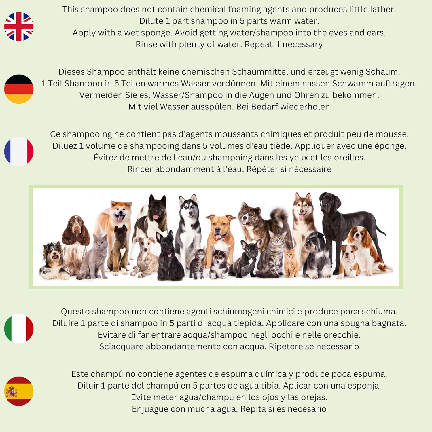 Katzenshampoo (Unscented) – Ultra-sanfte pH-hautneutrale Pflege – 99% Natürlicher Ursprung – Hypoallergen & Rein – 250ml
