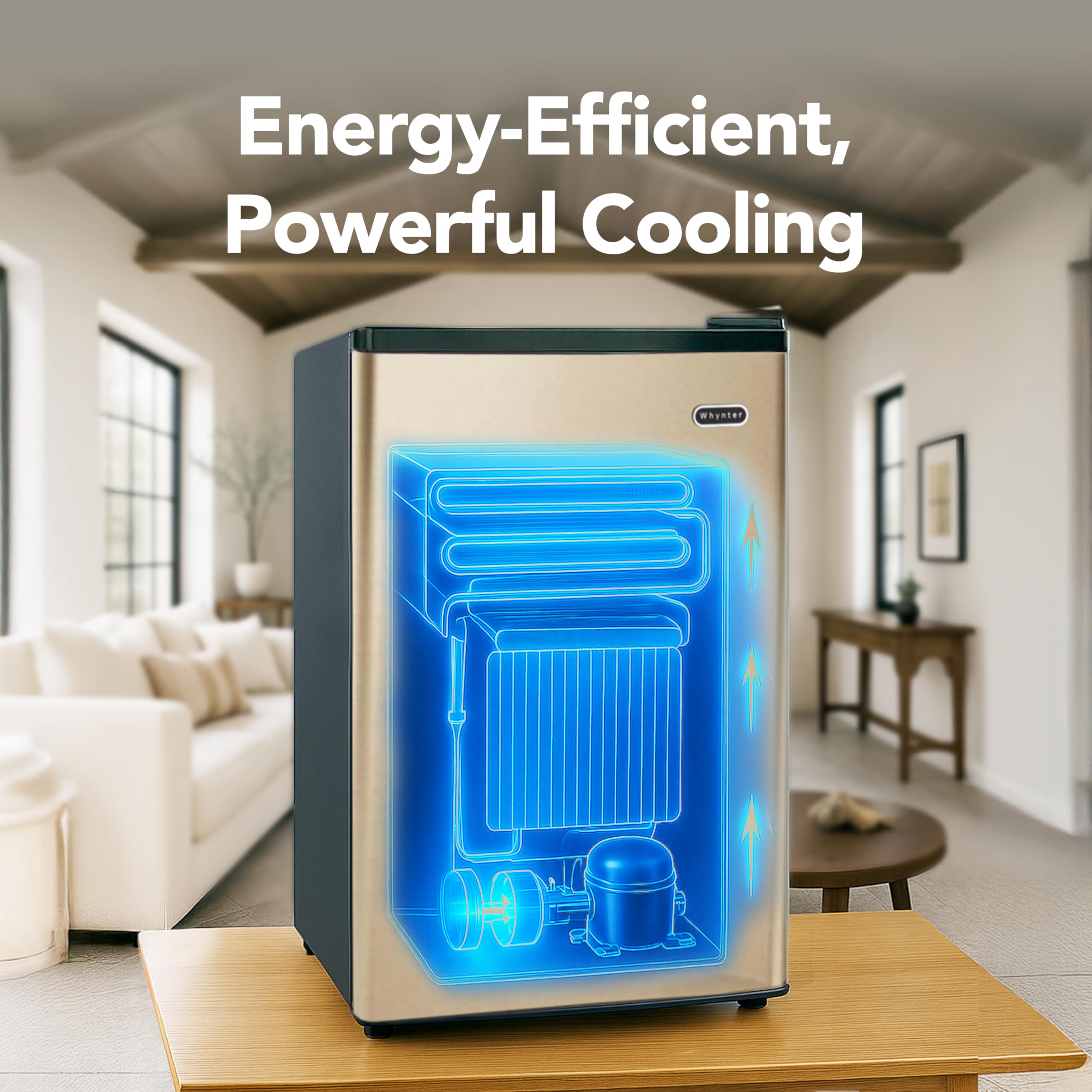 Whynter CUF-112SS Mini, Energy Star Rated Small Upright Freezer with Lock, Stainless Steel -1.1 Cubic Feet