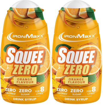 IronMaxx SqueeZero - Raspberry 65ml | Sirup, Erfrischendes Geschmackserlebnis für 8 Liter, Zuckerfrei und Kalorienfrei in 100ml verzehrfertigem Getränk
