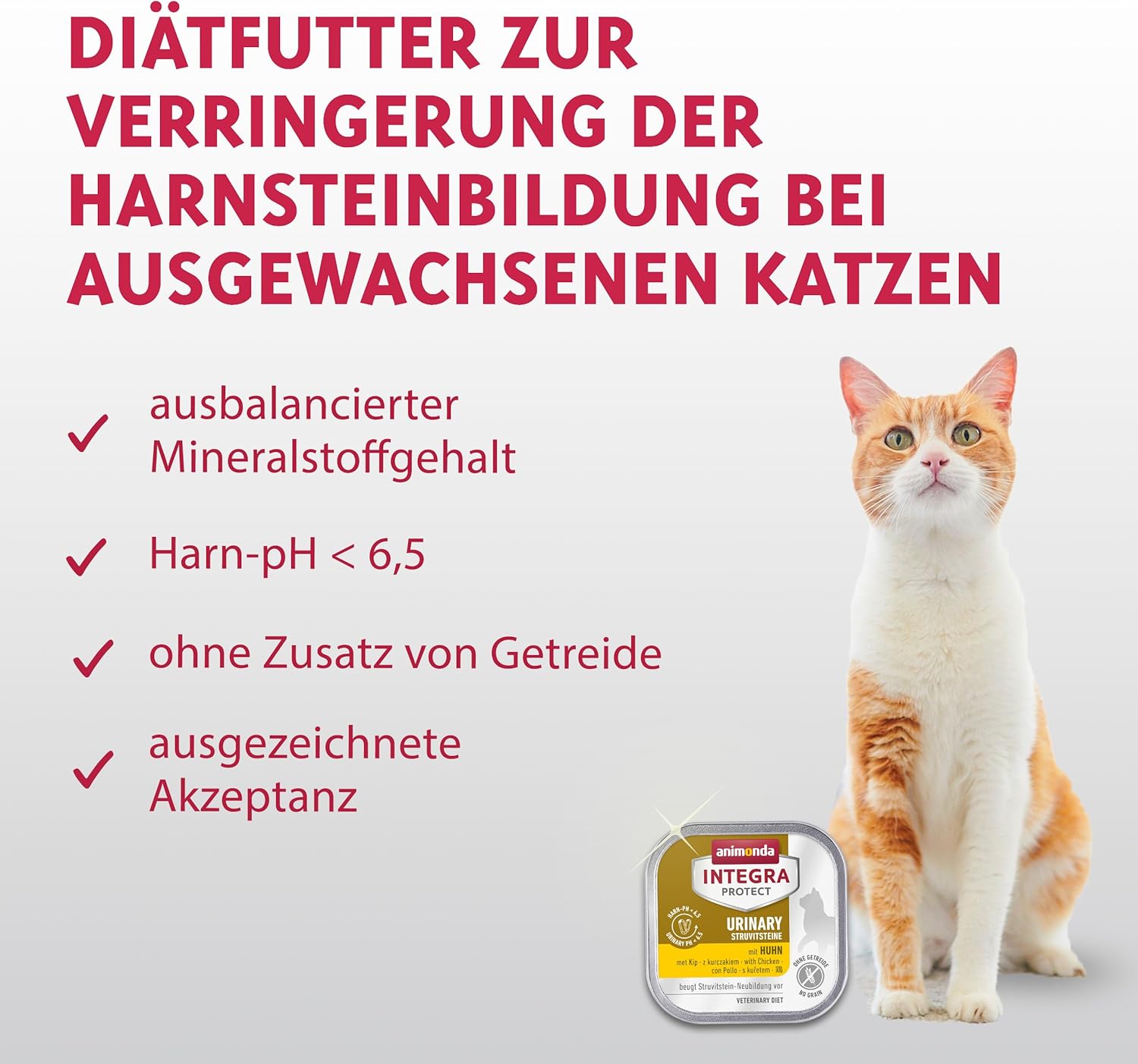 animonda INTEGRA PROTECT Sensitive Huhn Pur (16 x 100 g), Katzen Diätfutter bei Futtermittelallergie, sensitives Katzenfutter für allergische Katzen, Katzennassfutter ohne Getreide