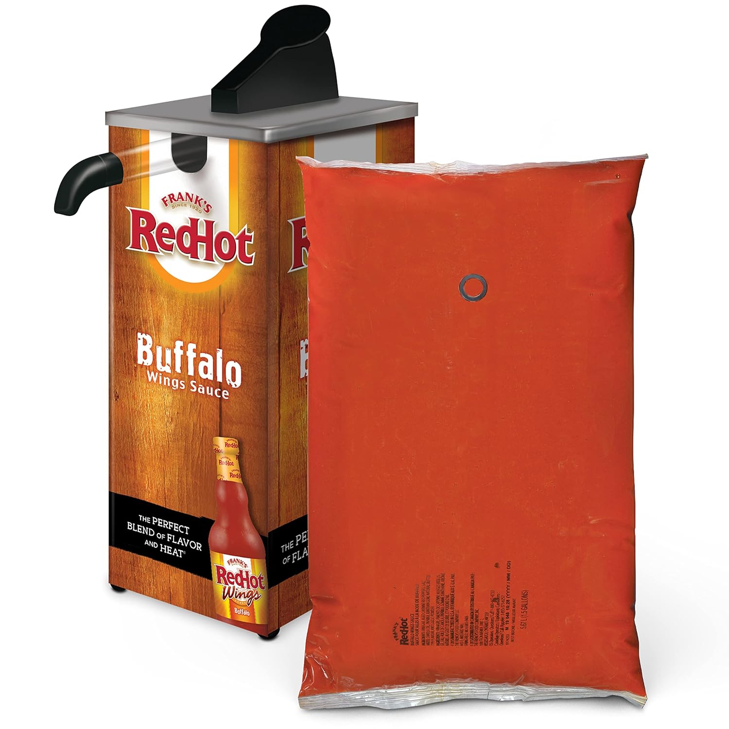Frank's RedHot Original Buffalo Wings Sauce, 1 gal - 1 Gallon Bulk Container of Buffalo Hot Sauce with a Bold, Spicy Flavor Perfect for Wings, Dressings, Dips and More