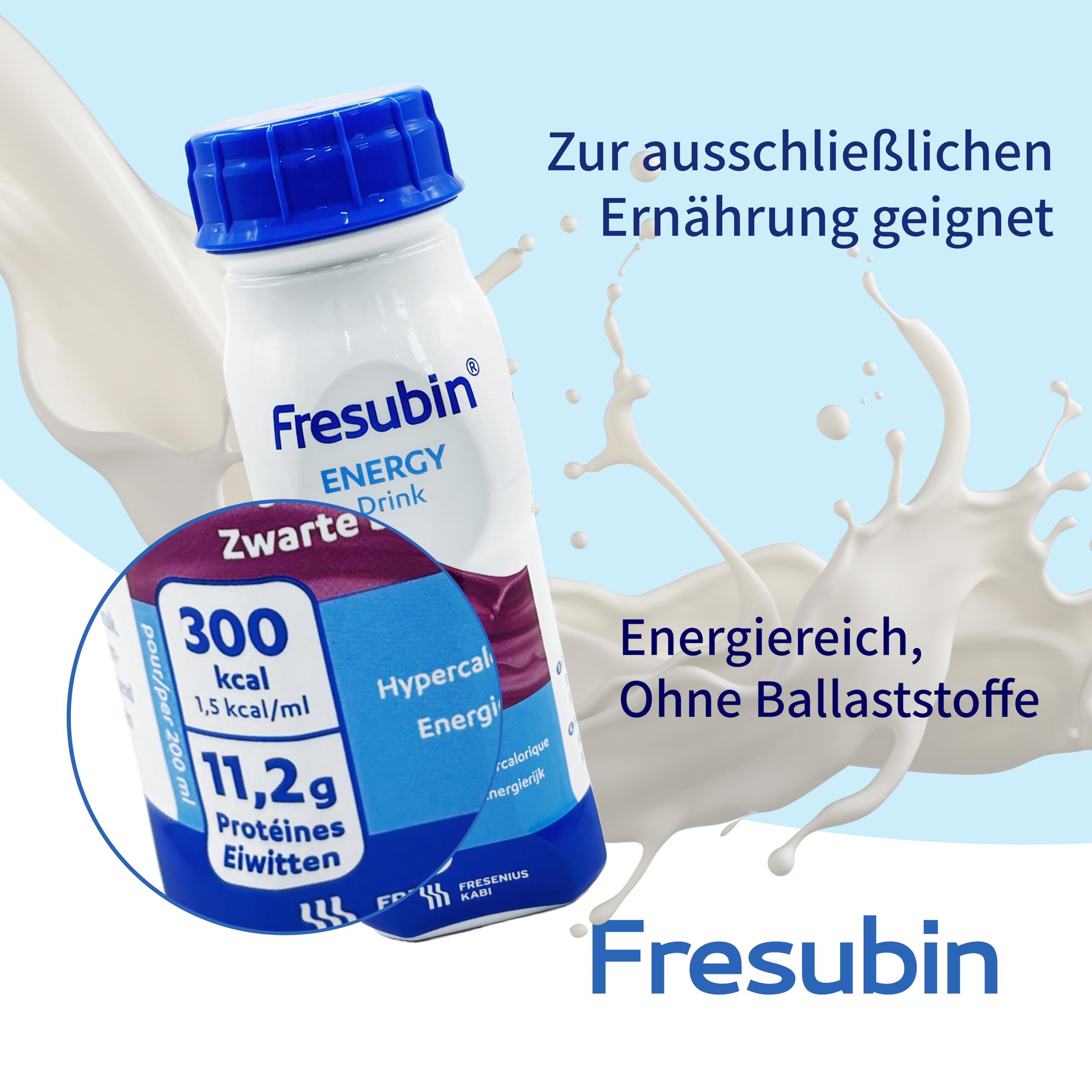 Fresubin Energy Drink - Mischkarton Hochkalorische Trinknahrung von Fresenius Kabi in 6 Geschmacksrichtungen, 300 kcal pro Flasche (200 ml (24er Pack), Mischkarton)