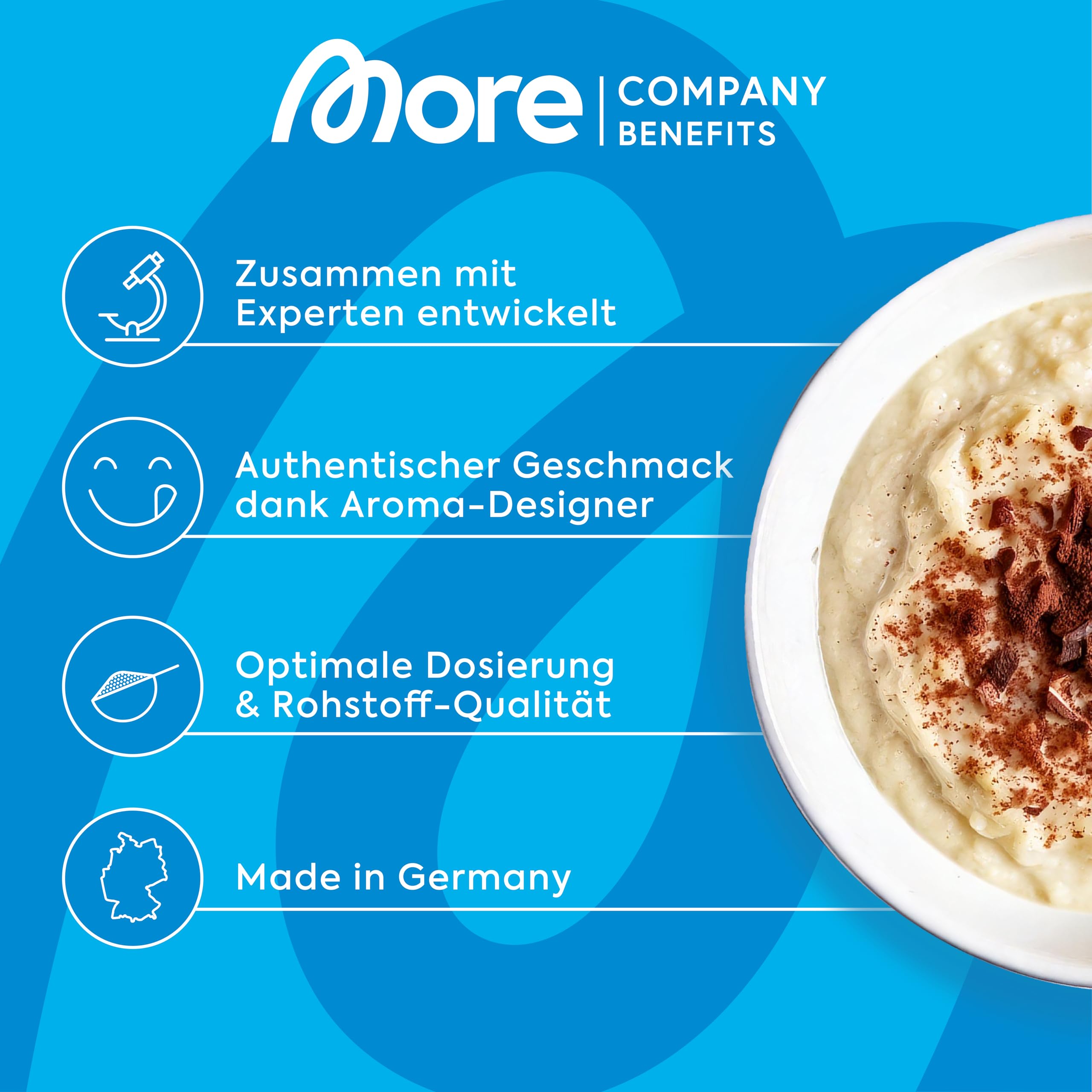 More Protein Milchreis, 13er Tray, 13 x 65 g, 26 g Eiweiß pro Portion, schnelle Zubereitung ohne Kochen, cremig leckerer Milchreis mit weniger Zucker und Fett, perfekt zum Verfeinern