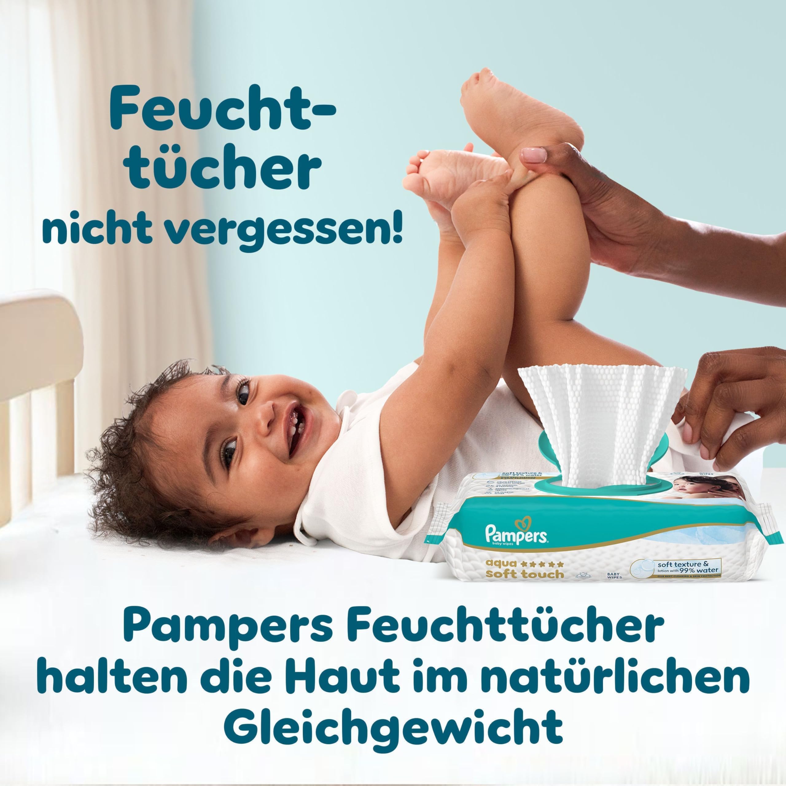 Pampers Premium Protection Größe 4, 186 Windeln, 9kg-14kg, unser Nr. 1 Haut- und Auslaufschutz