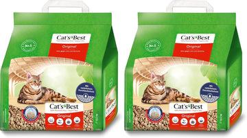 Cat’s Best Original Katzenstreu, 100% pflanzliches Katzenklumpstreu mit maximaler Saugfähigkeit – bekämpft Gerüche natürlich und aktiv, 8,6 kg/20 l (Verpackung kann variieren)