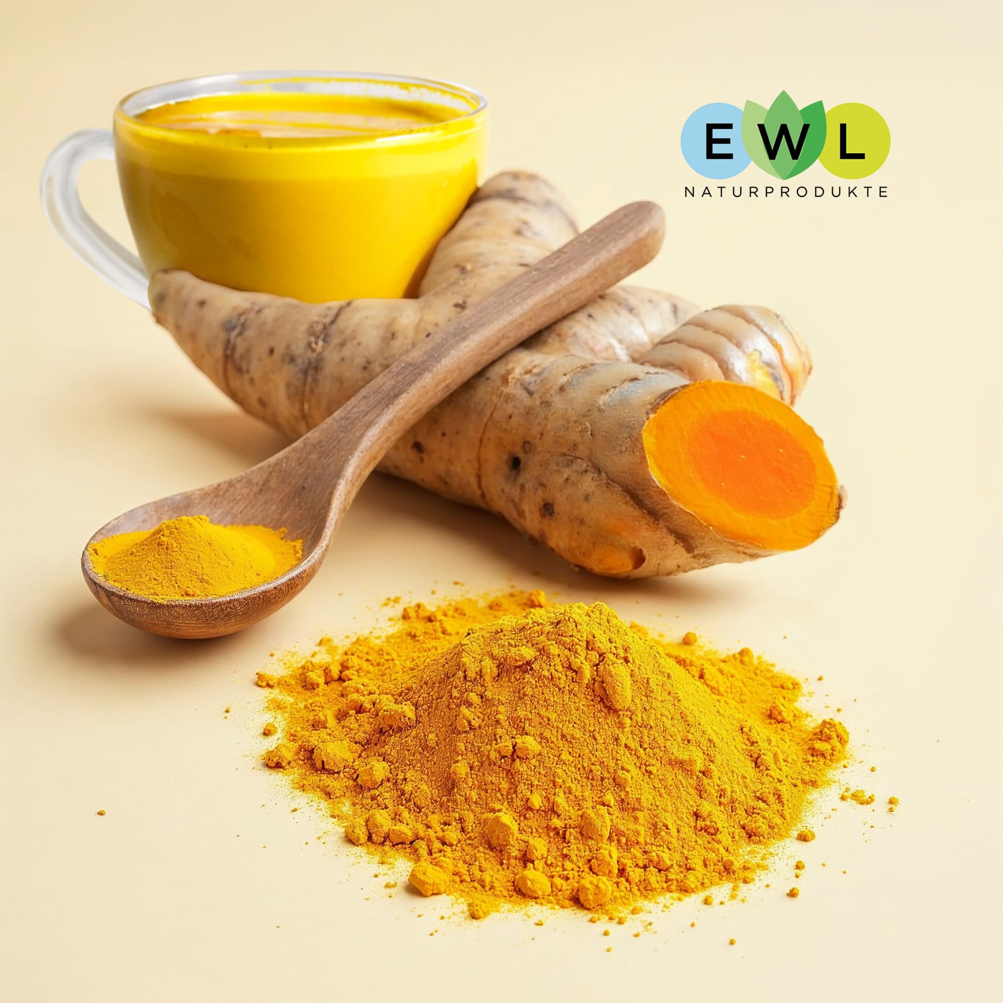 Bio Kurkuma Pulver I Kurkuma Pulver Bio I Kurkumapulver aus kontrolliert biologischem Anbau I Abgefüllt und kontrolliert bei uns in Deutschland 1kg Curcuma Pulver