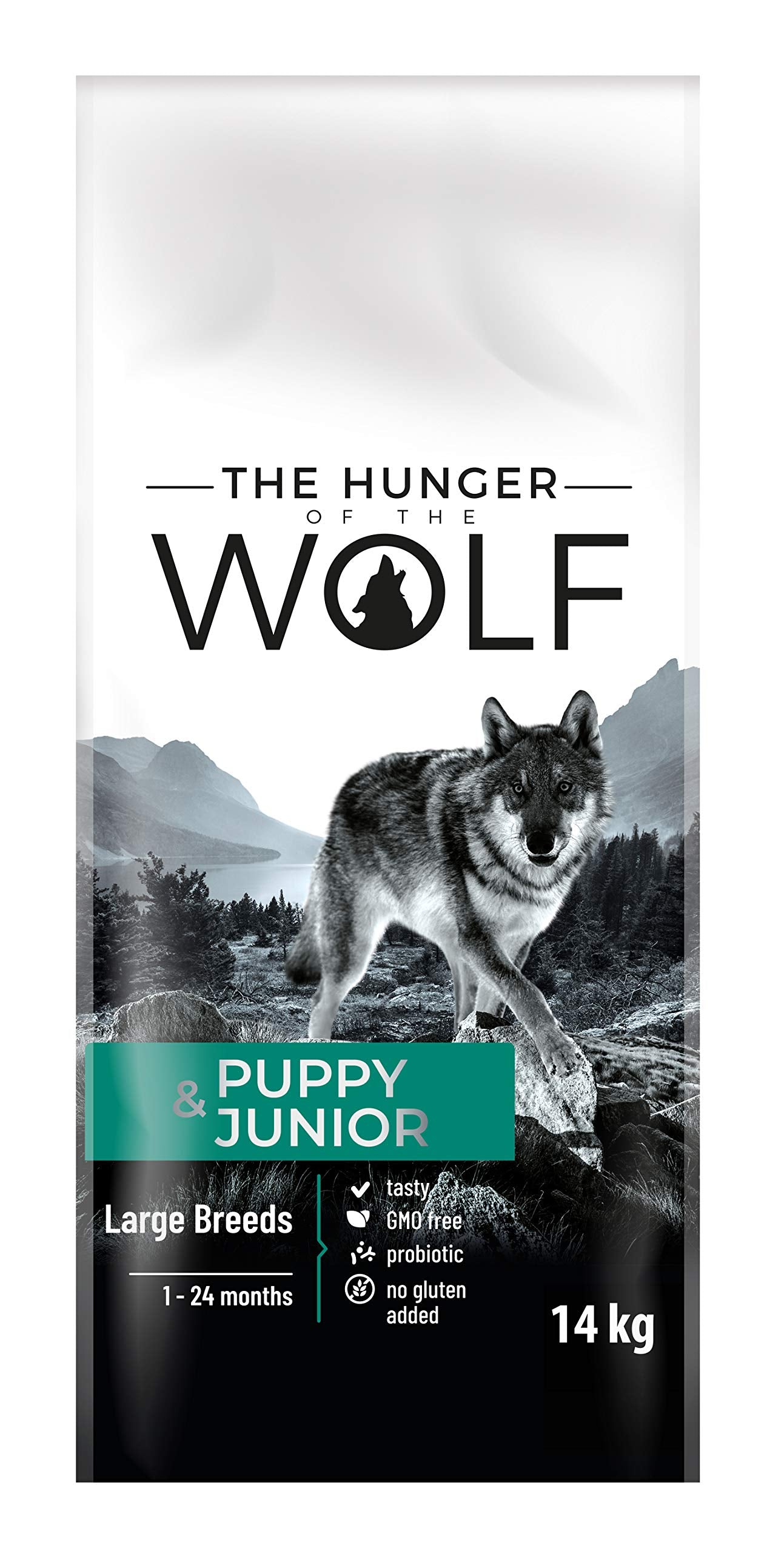 The Hunger of the Wolf Hundefutter für ausgewachsene Hunde großer und sehr großer Rassen, Trockenfutter mit Huhn gut für die Gelenkgesundheit - 14 kg