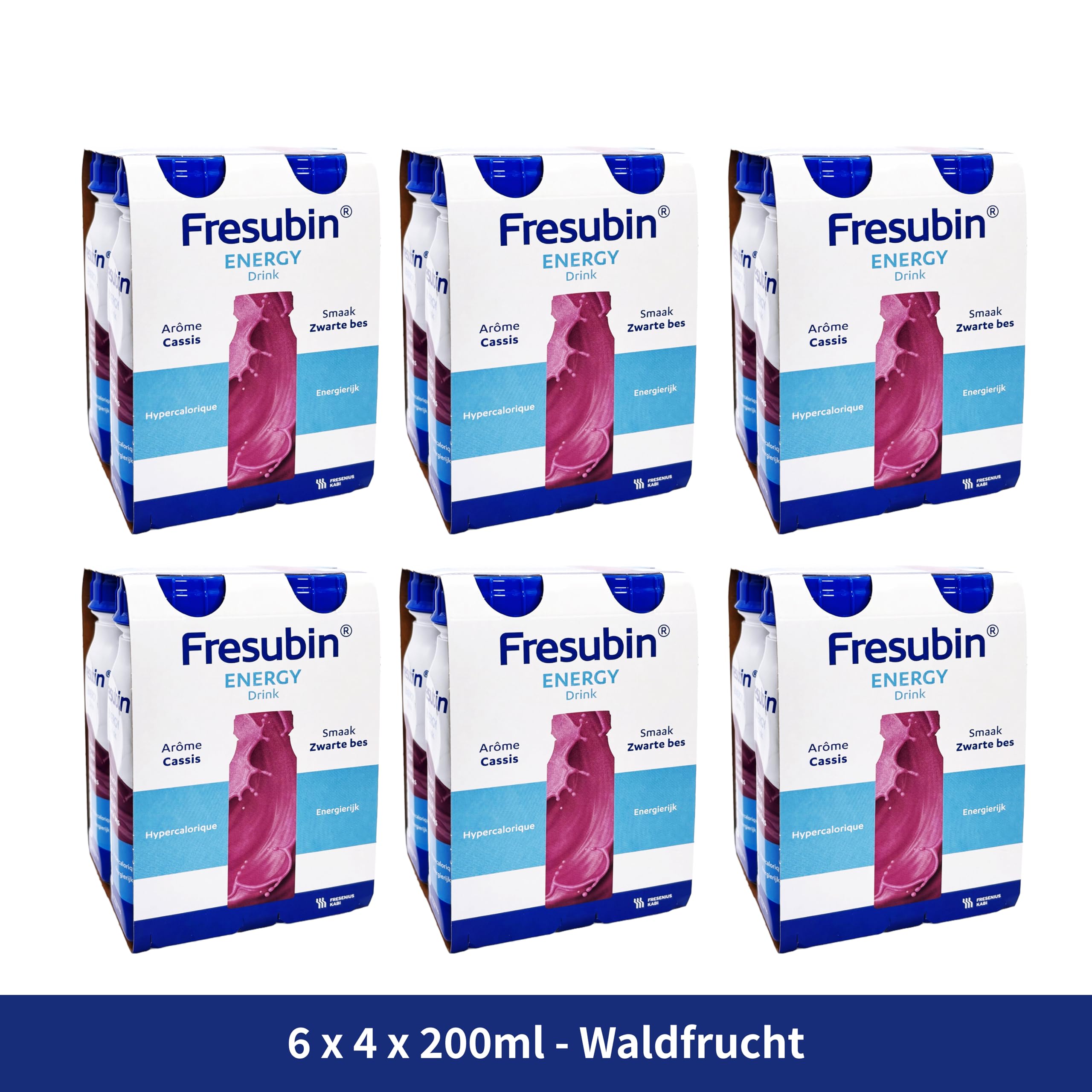 Fresubin Energy Drink - Mischkarton Hochkalorische Trinknahrung von Fresenius Kabi in 6 Geschmacksrichtungen, 300 kcal pro Flasche (200 ml (24er Pack), Mischkarton)