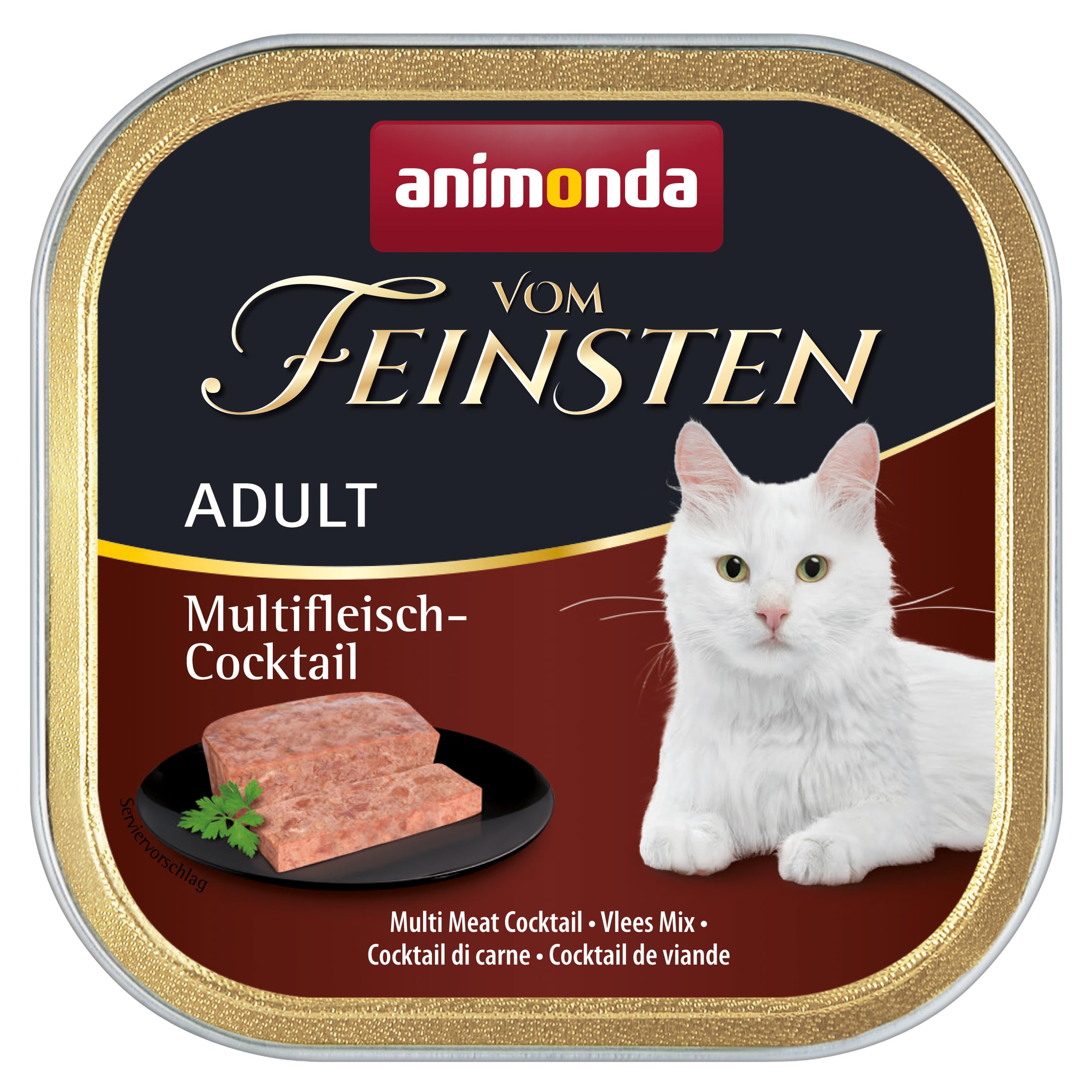animonda Vom Feinsten Adult Vielfalt (32 x 100 g), Nassfutter für ausgewachsene Katzen, Katzenfutter ohne Getreide und Zucker, mit 100 % frischen, fleischlichen Zutaten