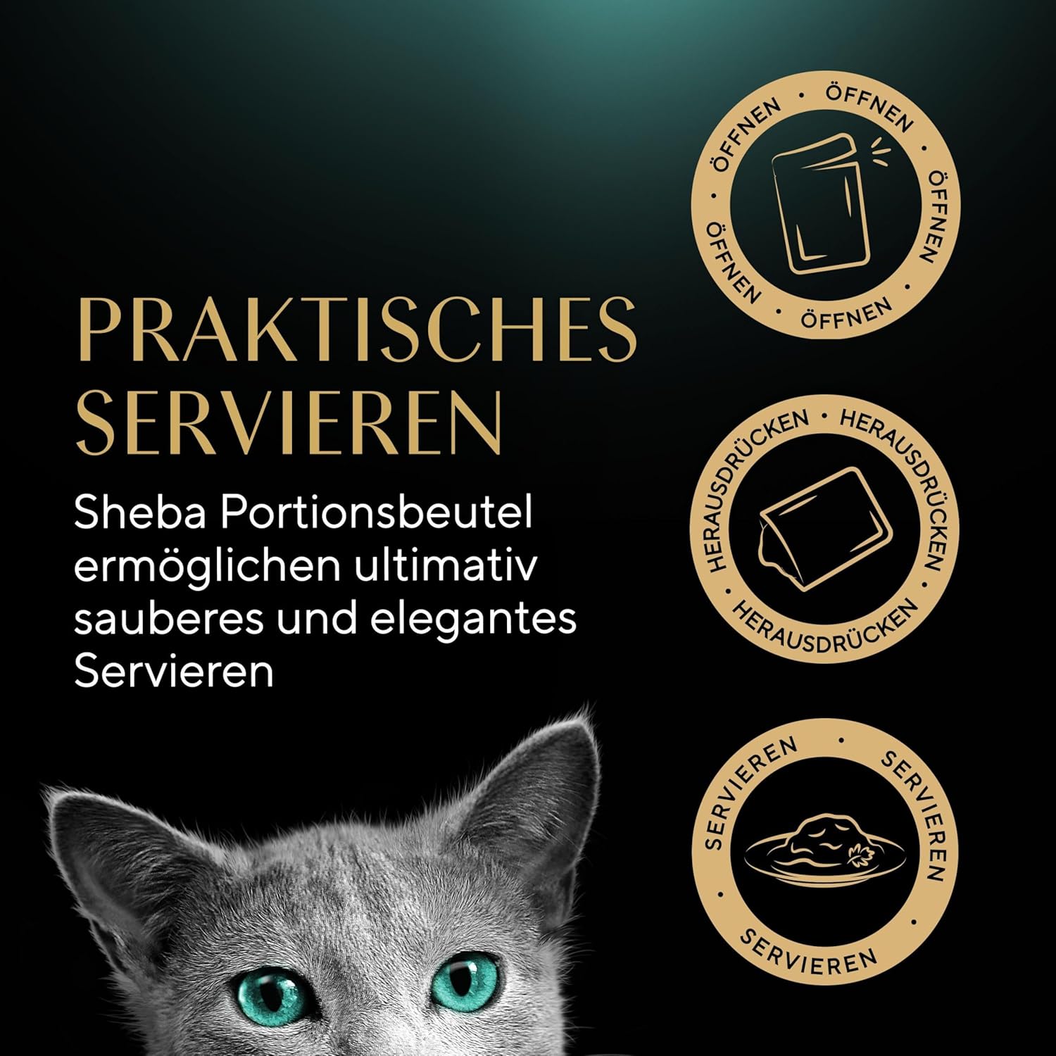 SHEBA Adult Katzenfutter nass - 40x85g Portionsbeutel - Geflügel Variation in Sauce - Nassfutter für Katzen - 1 Großpackung