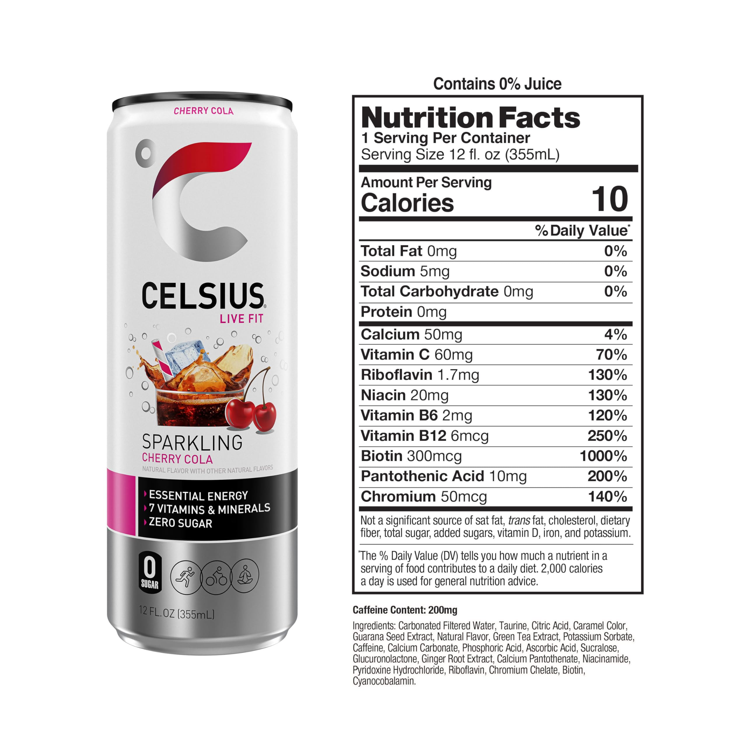CELSIUS Sparkling Kiwi Guava, Functional Essential Energy Drink 12 Fl Oz (Pack of 12)