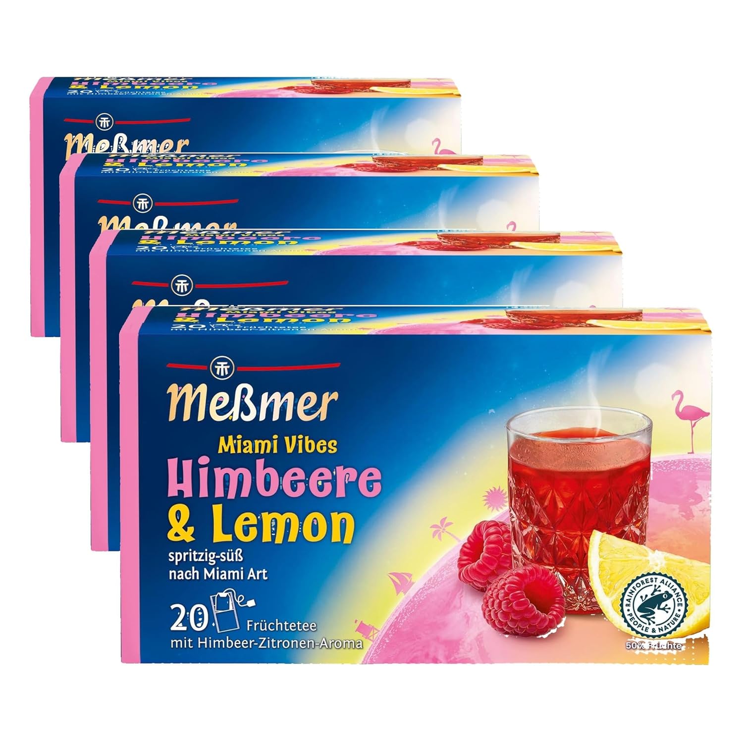 Meßmer Ländertee | Italienische Limone | Früchtetee mit Zitronen-Aroma | 20 Teebeutel | süß-spritzig