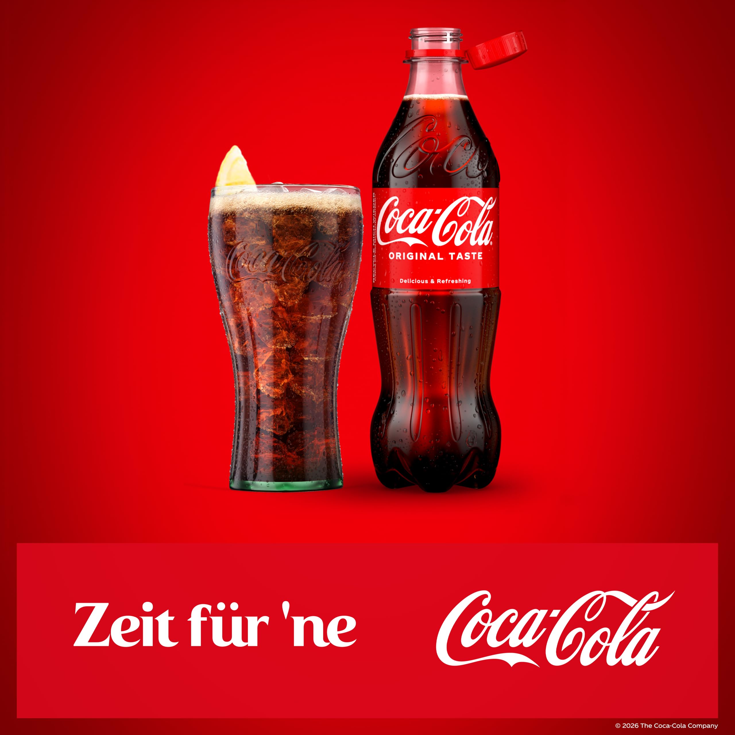 Coca-Cola Classic - pure Erfrischung mit unverwechselbarem Coke-Geschmack in stylischem Kultdesign - Einweg Flasche (12 x 500 ml)