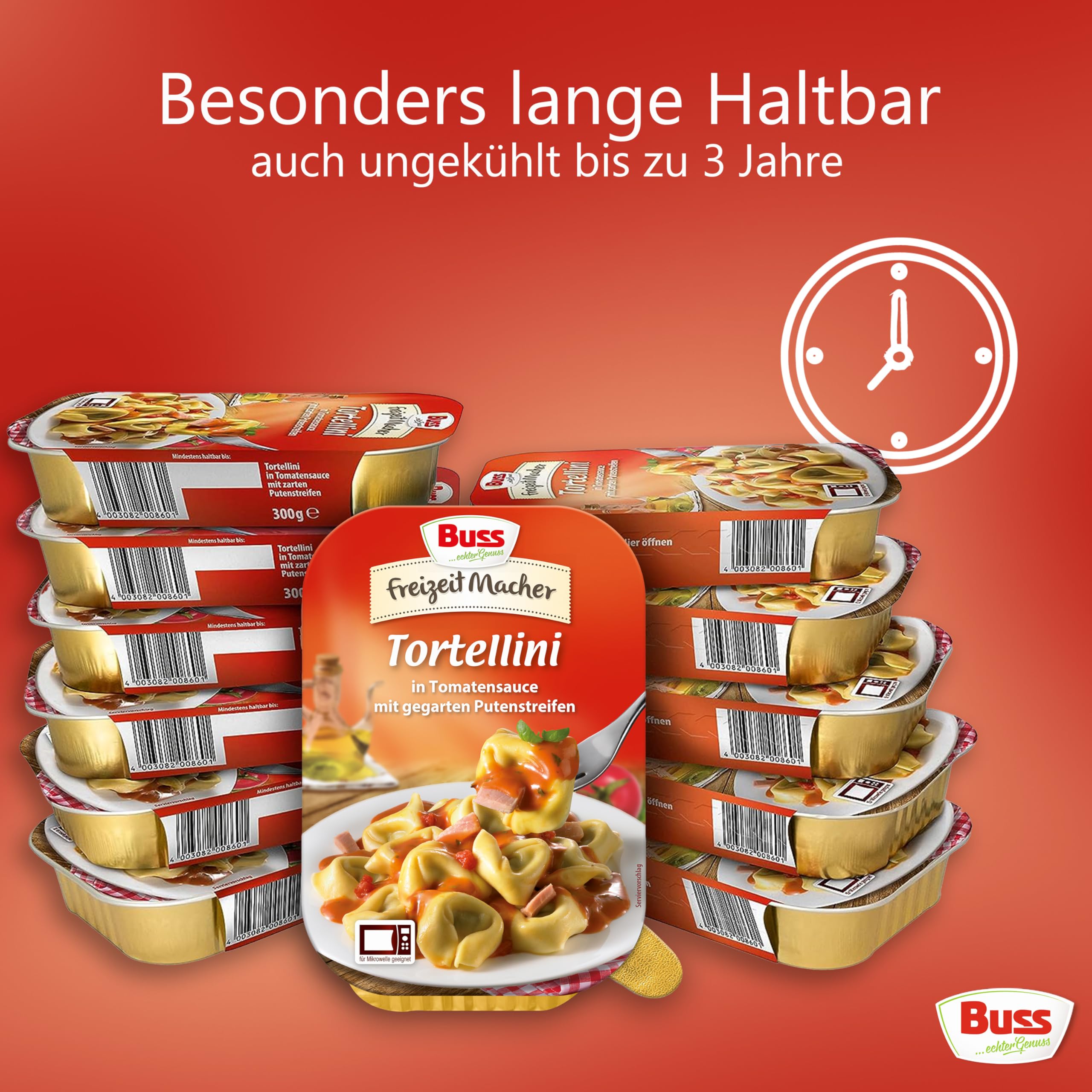 Buss Freizeitmacher Traditioneller Grünkohl Eintopf mit Kartoffeln und Mettenden - Fertiggerichte zum Aufwärmen in Mikrowelle & Topf - Schnell & Einfach Zubereitet - 12 x 300g