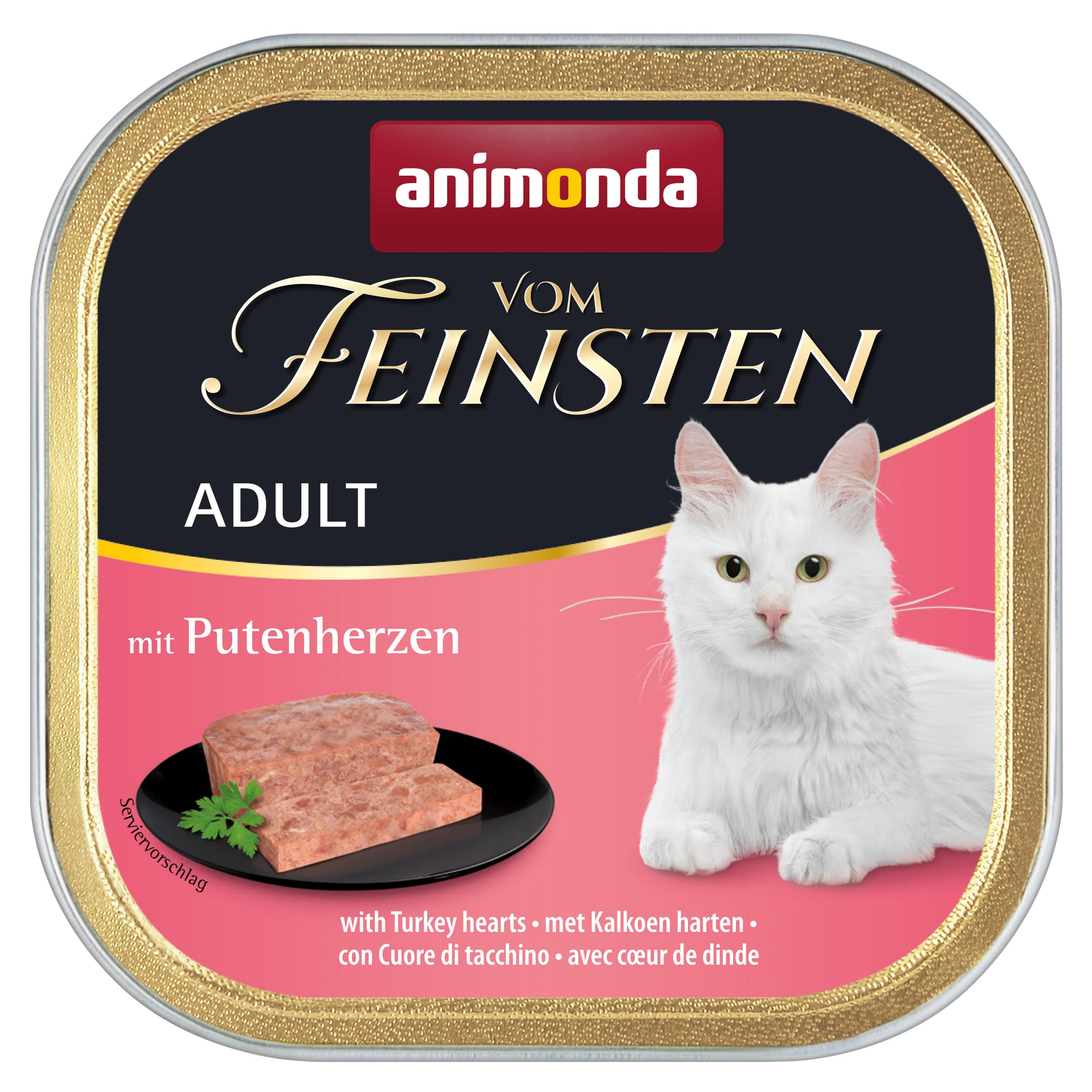 animonda Vom Feinsten Adult Vielfalt (32 x 100 g), Nassfutter für ausgewachsene Katzen, Katzenfutter ohne Getreide und Zucker, mit 100 % frischen, fleischlichen Zutaten