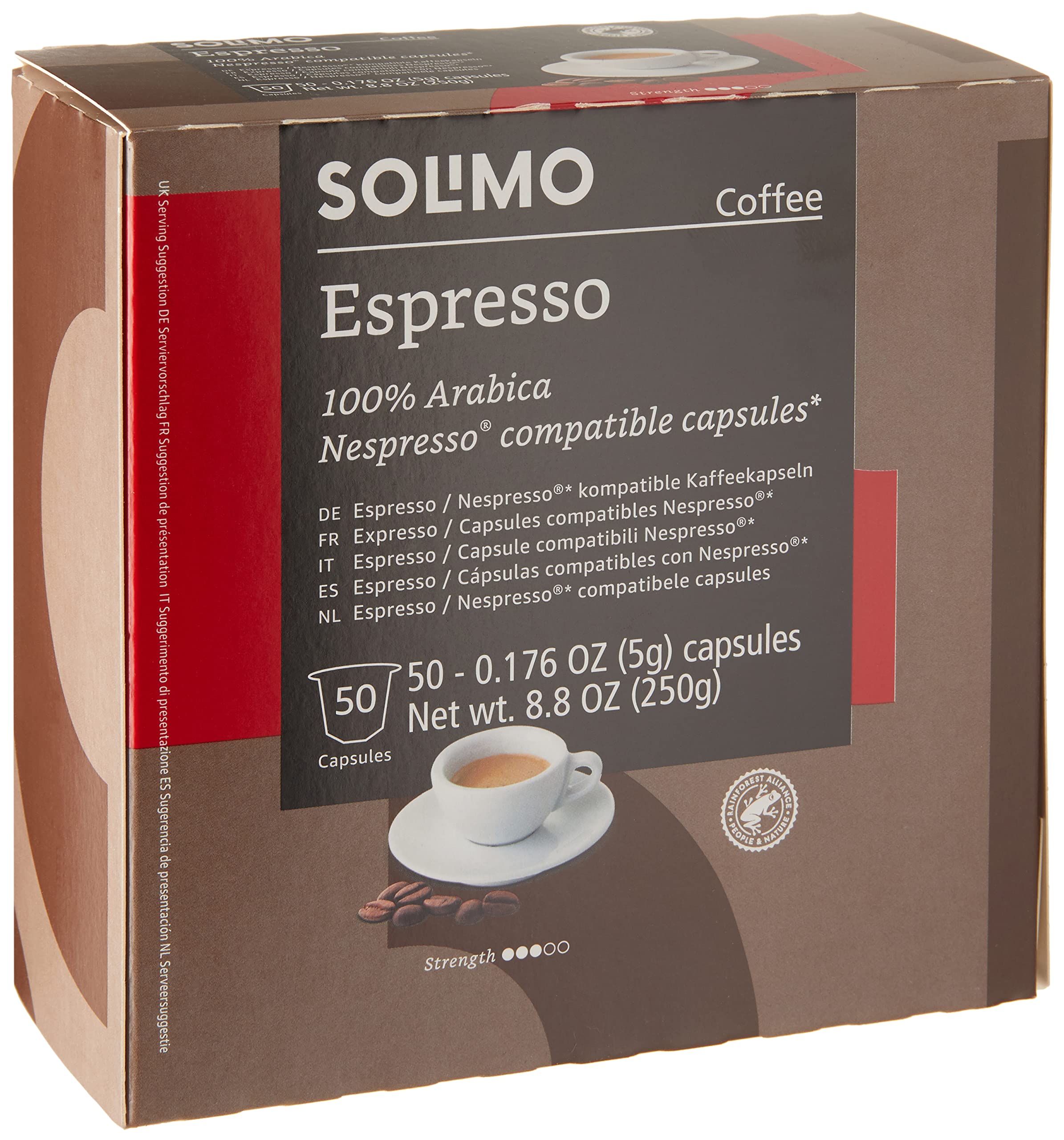 Amazon Brand - Solimo Dark Roast Coffee Pods, Compatible with Keurig 2.0 K-Cup Brewers, 100 Count (Pack of 1)