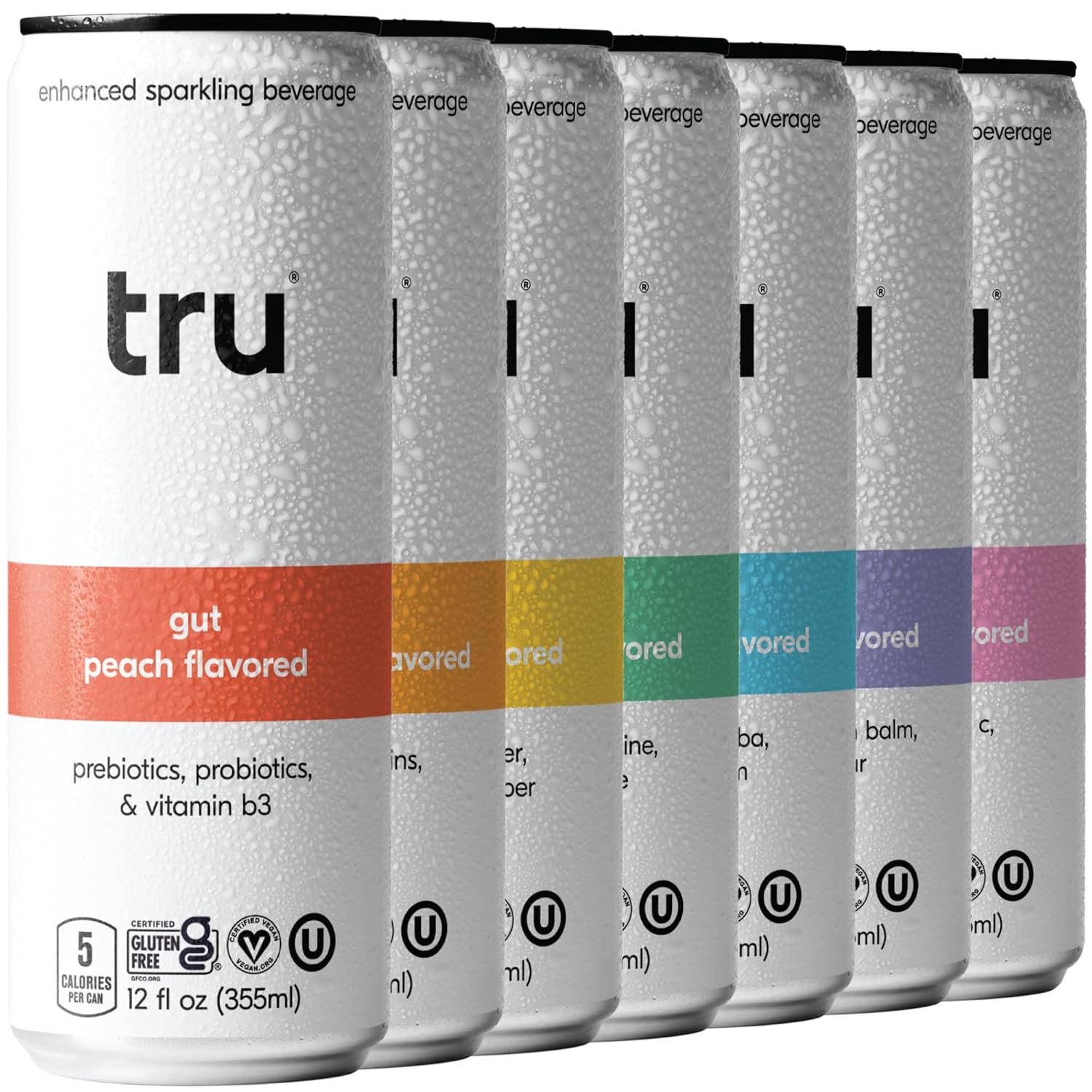Tru Dream Seltzer, Cherry Berry, Sparkling Water with Chamomile, GABA, Magnesium & Tart Cherry Juice, Sweetened with Monk Fruit & Stevia, Gluten Free, Vegan, Caffeine Free, 12 FL OZ Cans, 12 Pack