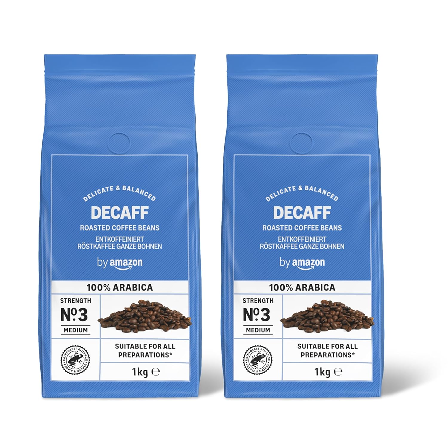 by Amazon House Blend Kaffeebohnen, Mittelgeröstet, 1 kg, Rainforest Alliance Zertifiziert