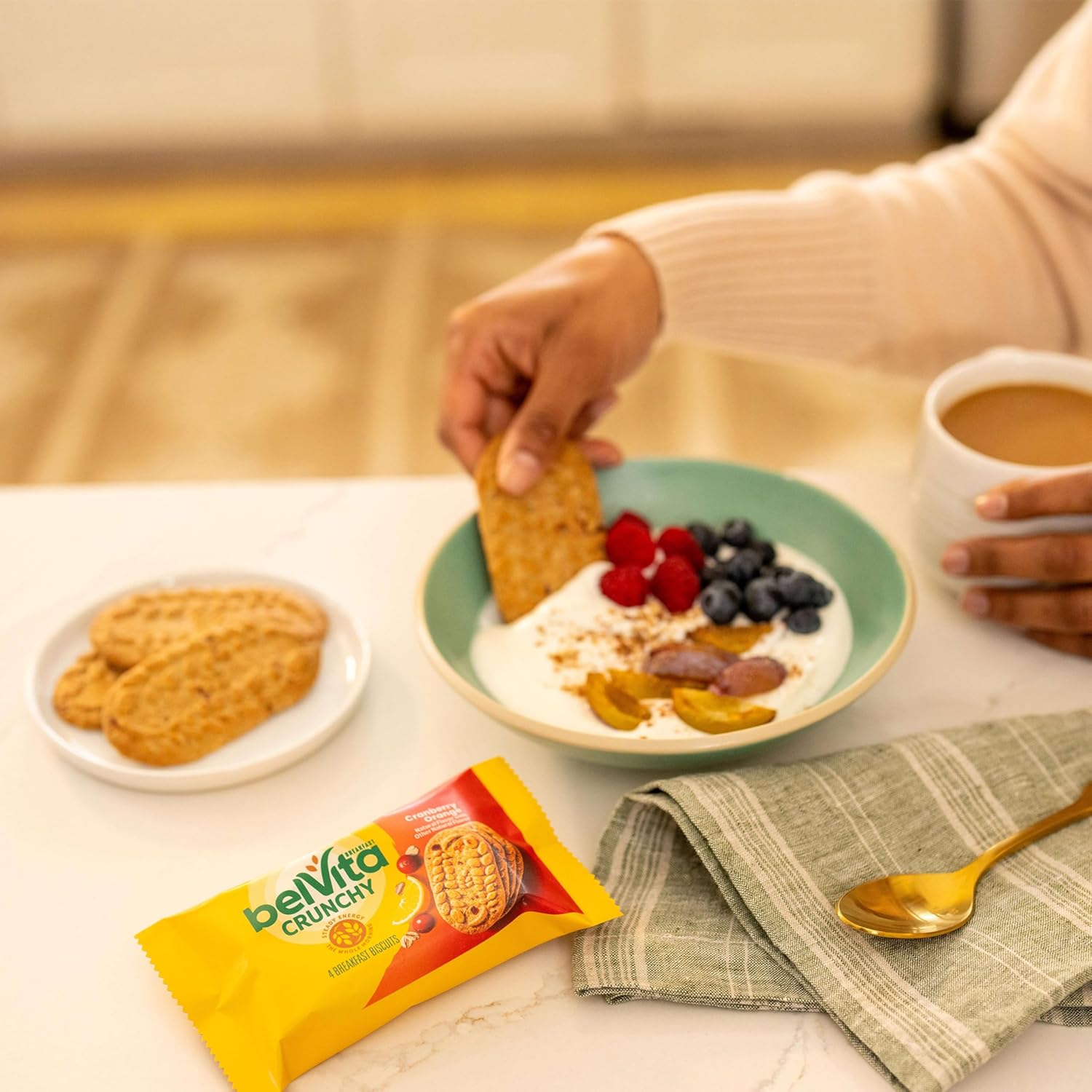 belVita Breakfast Biscuits, Cranberry Orange, 30 Total Packs, 6 Boxes (4 Biscuits Per Pack)