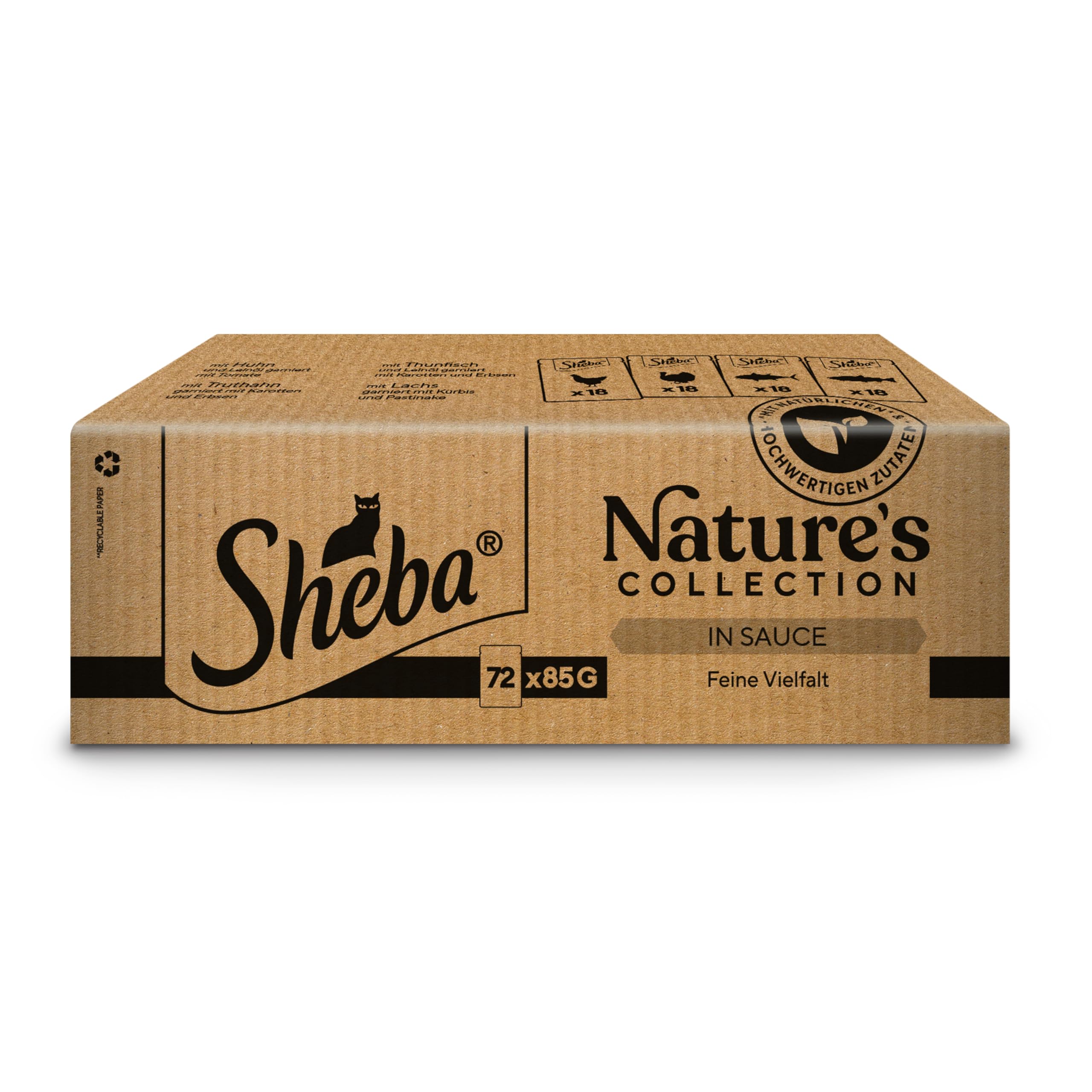 Sheba Selection Katzen Nassfutter im Portionsbeutel Geflügel Variation in Sauce Multipack 120x85g