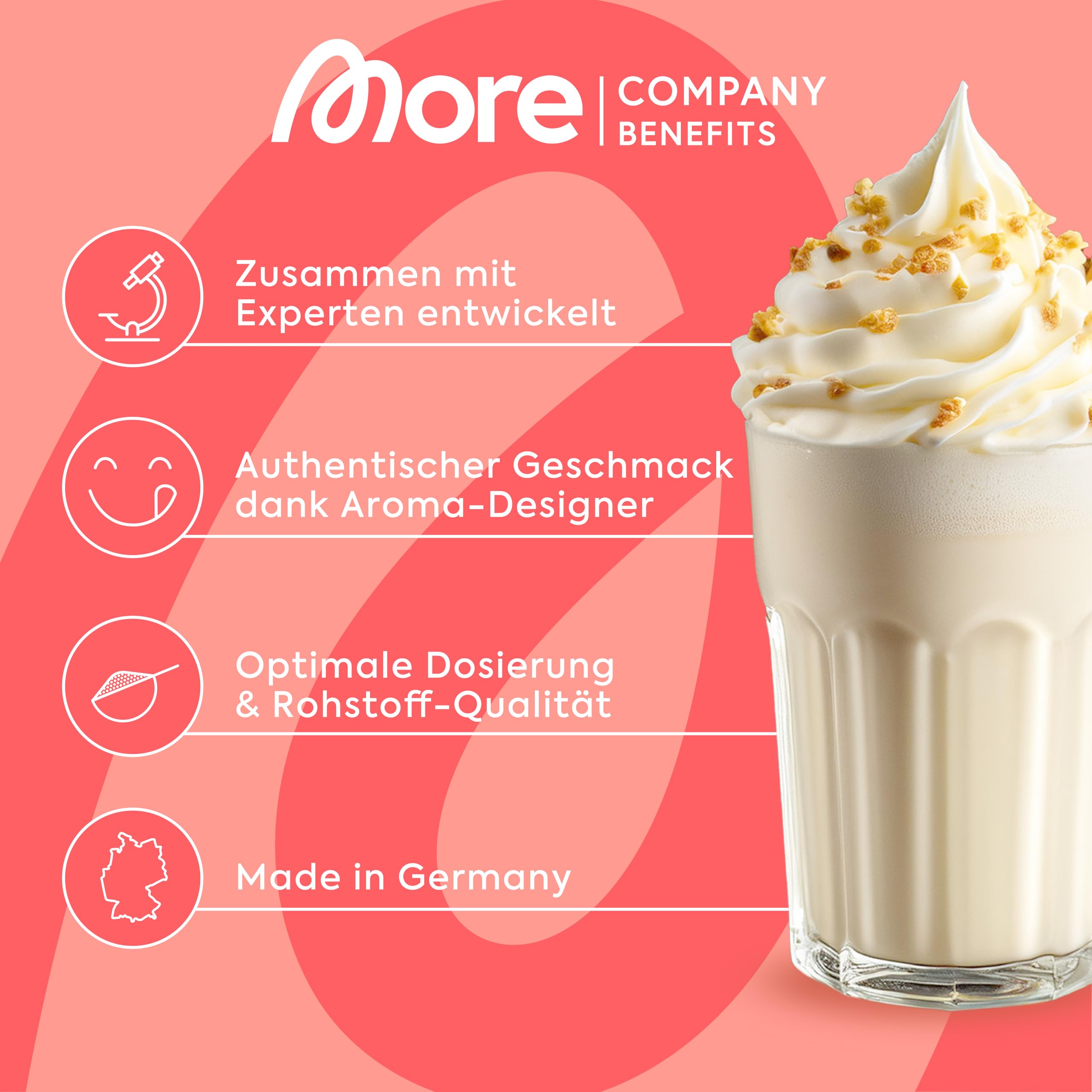 MORE Chunky Flavour, Vanilla Perfection, 150 g, vegan, Geschmackspulver zum Süßen, ohne viel Zucker und Kalorien, mit Inulin und Laktase - made in Germany