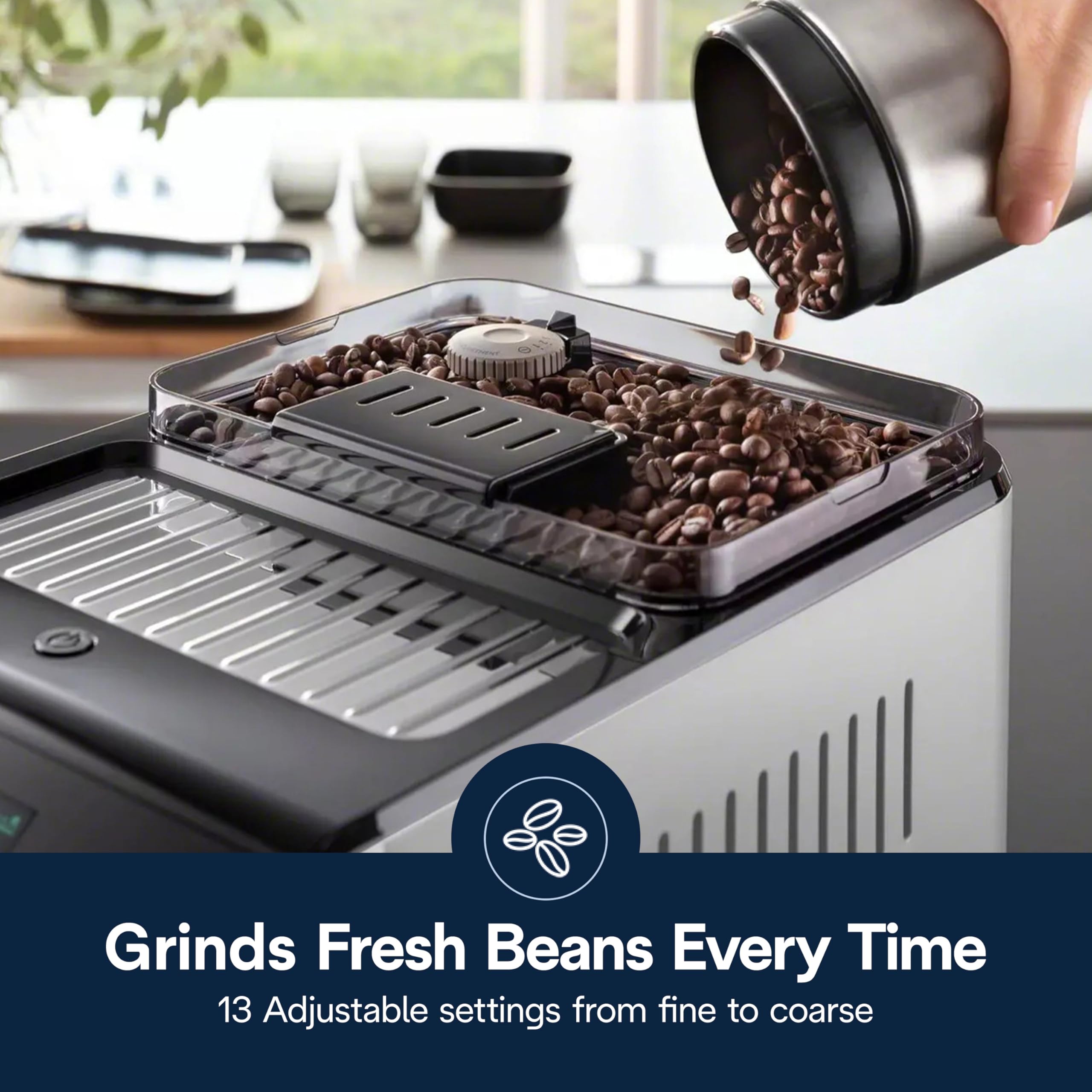 De'Longhi Eletta Explore Espresso Machine with Cold Brew, Hot & Cold Milk Frother - 50+ Recipes, Built in Grinder, Smartphone Compatible with Bean Adapt Technology for Ideal Extraction, 3.8 Pounds