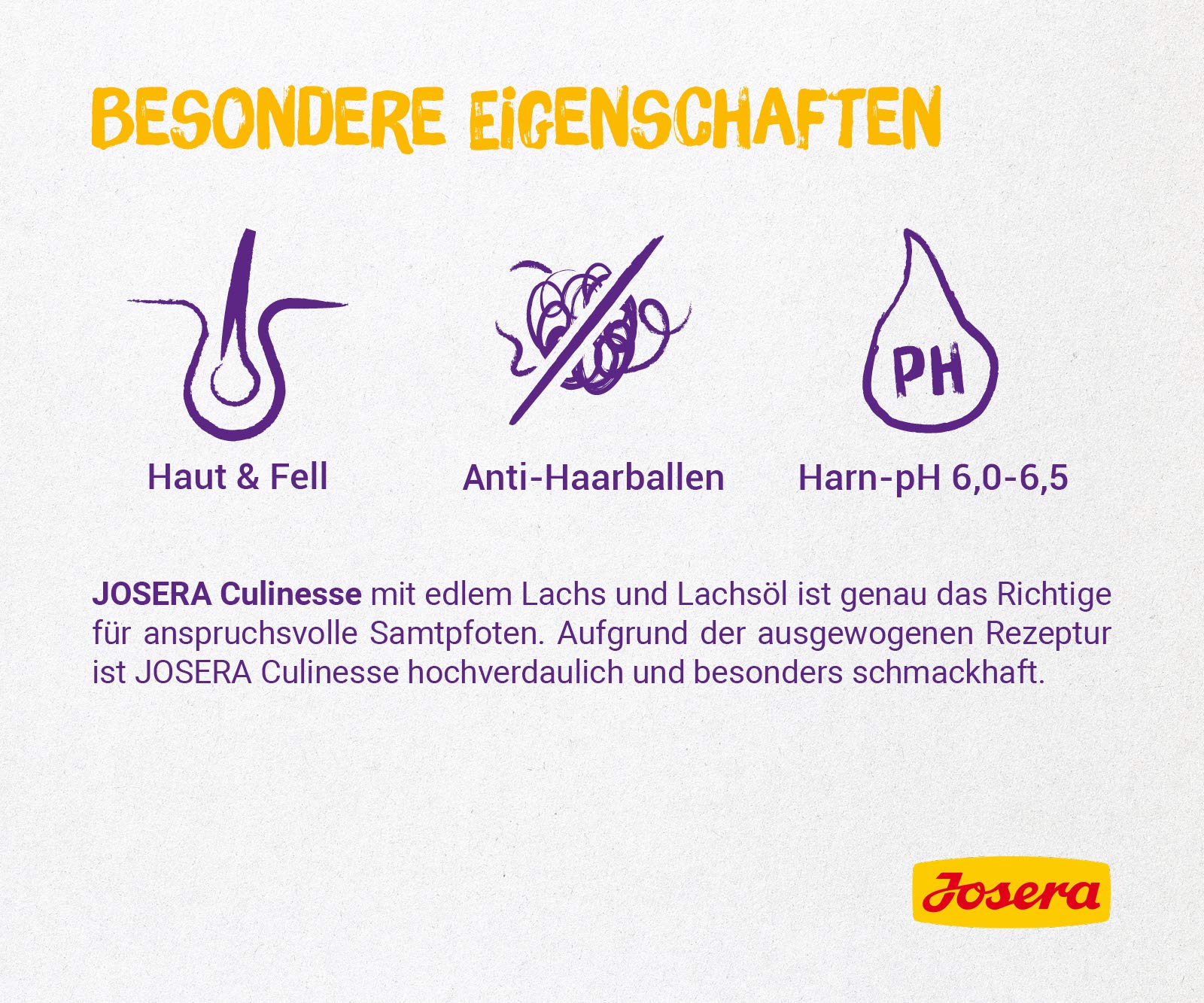 JOSERA Culinesse (1 x 10 kg) | Adult | Premium Trockenfutter für ausgewachsene wählerische Katzen | Lachs & Geflügel | gut verträglich | moderater Fettgehalt | weizenfrei | Katzenfutter | 1er Pack