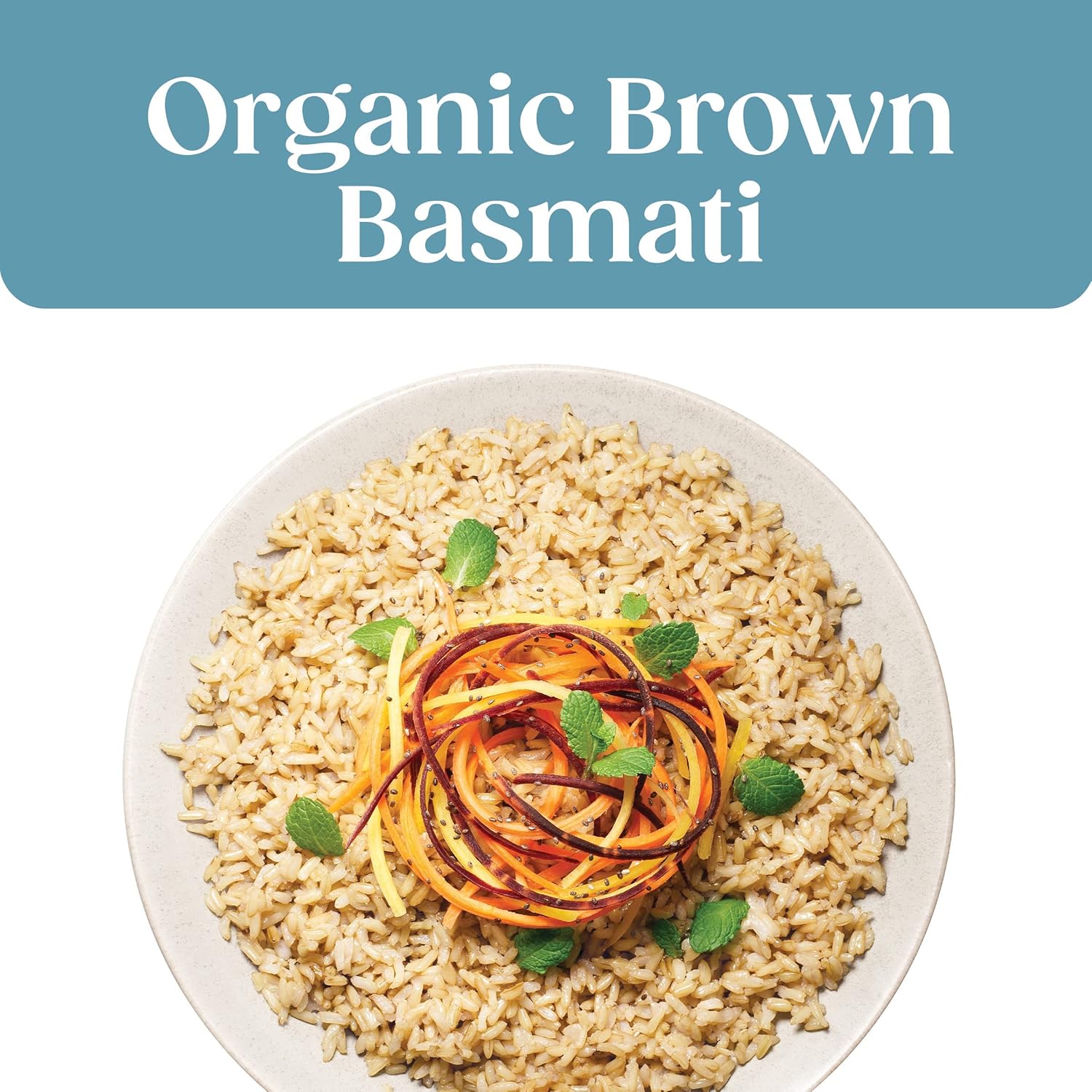 SEEDS OF CHANGE Certified Organic Brown Basmati Rice, Organic Food, 8.5 OZ Pouch (Pack of 6)