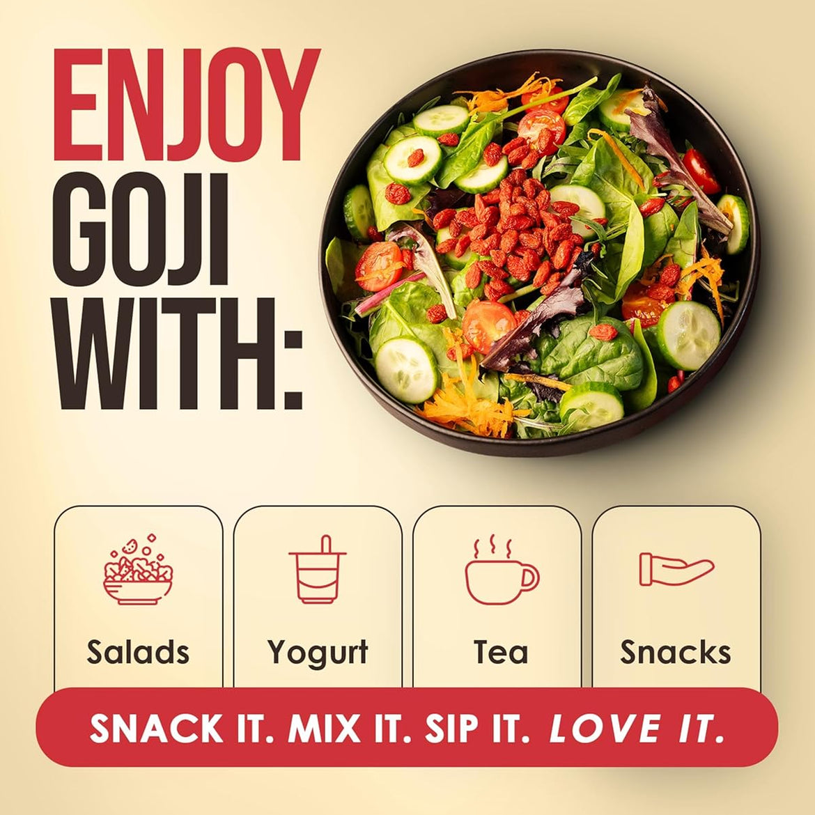 Nutrient Elements Goji Berries – 2 lb/32 oz – USDA Organic, Raw, Sun-Dried, Hand-Picked – Extra Large Dried Berries – Resealable Bag – Naturally Grown, No Additives