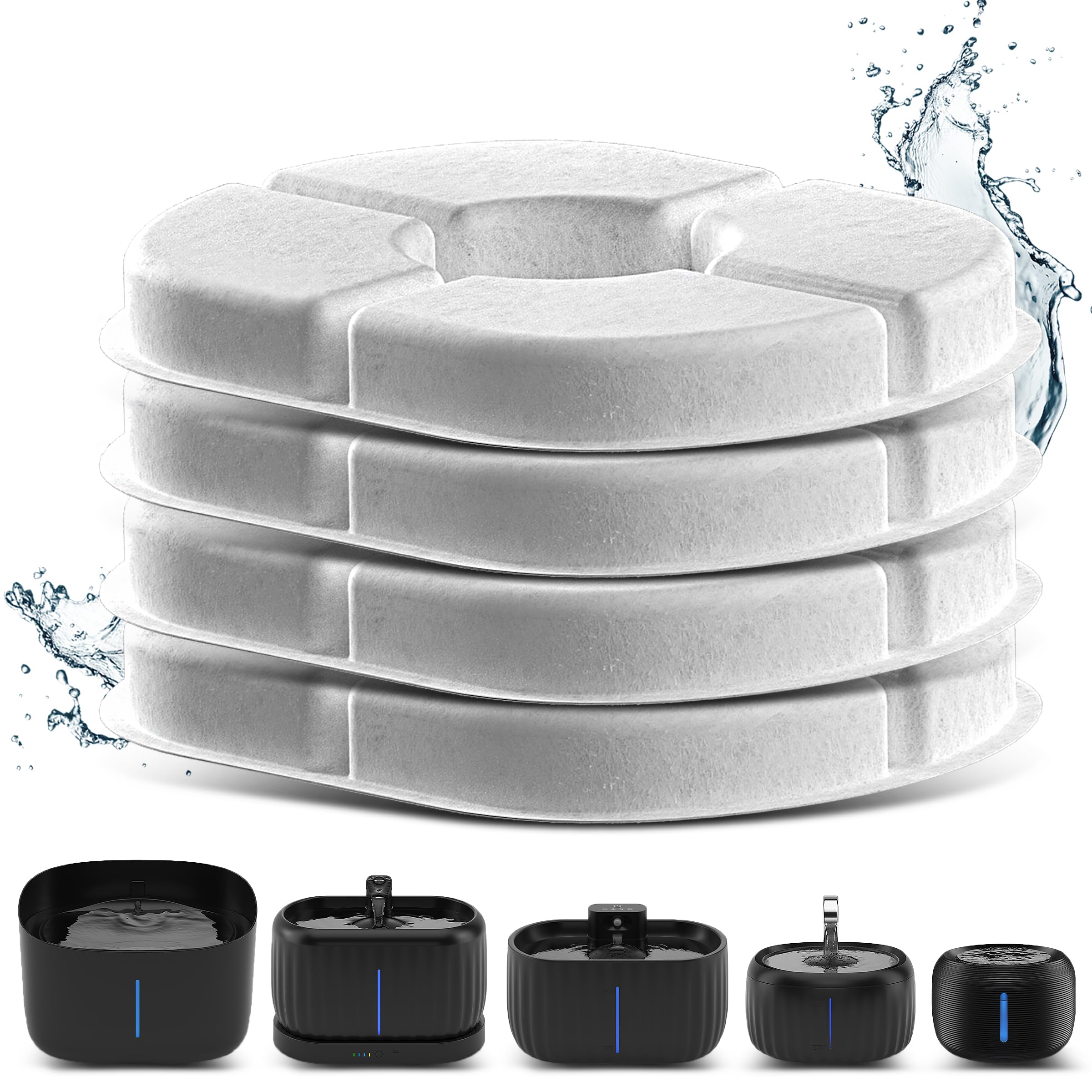 Pretty Paw Trinkbrunnen für Katze – Flüsterleiser 2,5L Katzenbrunnen mit LED & Aktivkohlefilter - BPA-frei & leicht zu reinigen - Hochwertige Lösung zum fairen Preis - KatzenOase Pro