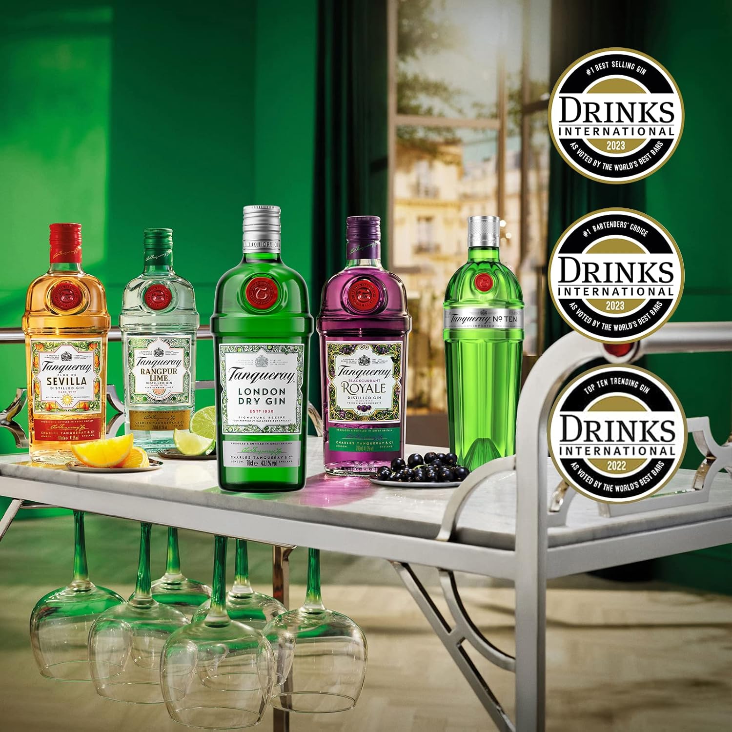 Tanqueray London Dry Gin | aromatischer Gin | 4-fach destilliert auf englischem Boden | 43,1% vol | 1000ml Einzelflasche