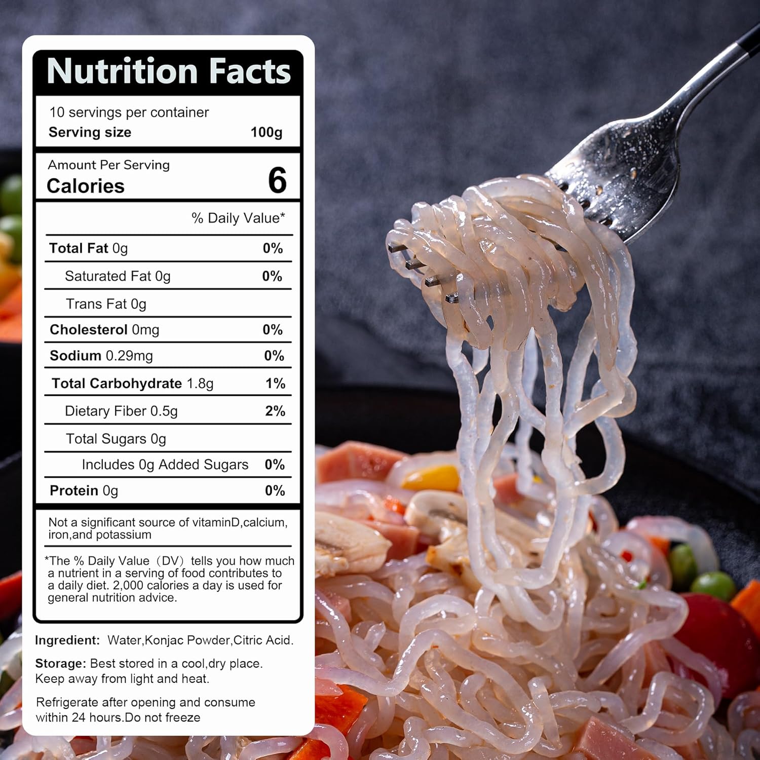 Hethstia Konjac Noodles, 10 Packs Shirataki Spaghetti - Low Carb, Low Calorie, Ready to Eat Konjac Pasta - Keto, Gluten-Free, Vegan, Fat-Free, 0 Sugar, Healthy Low Carb Pasta Substitute