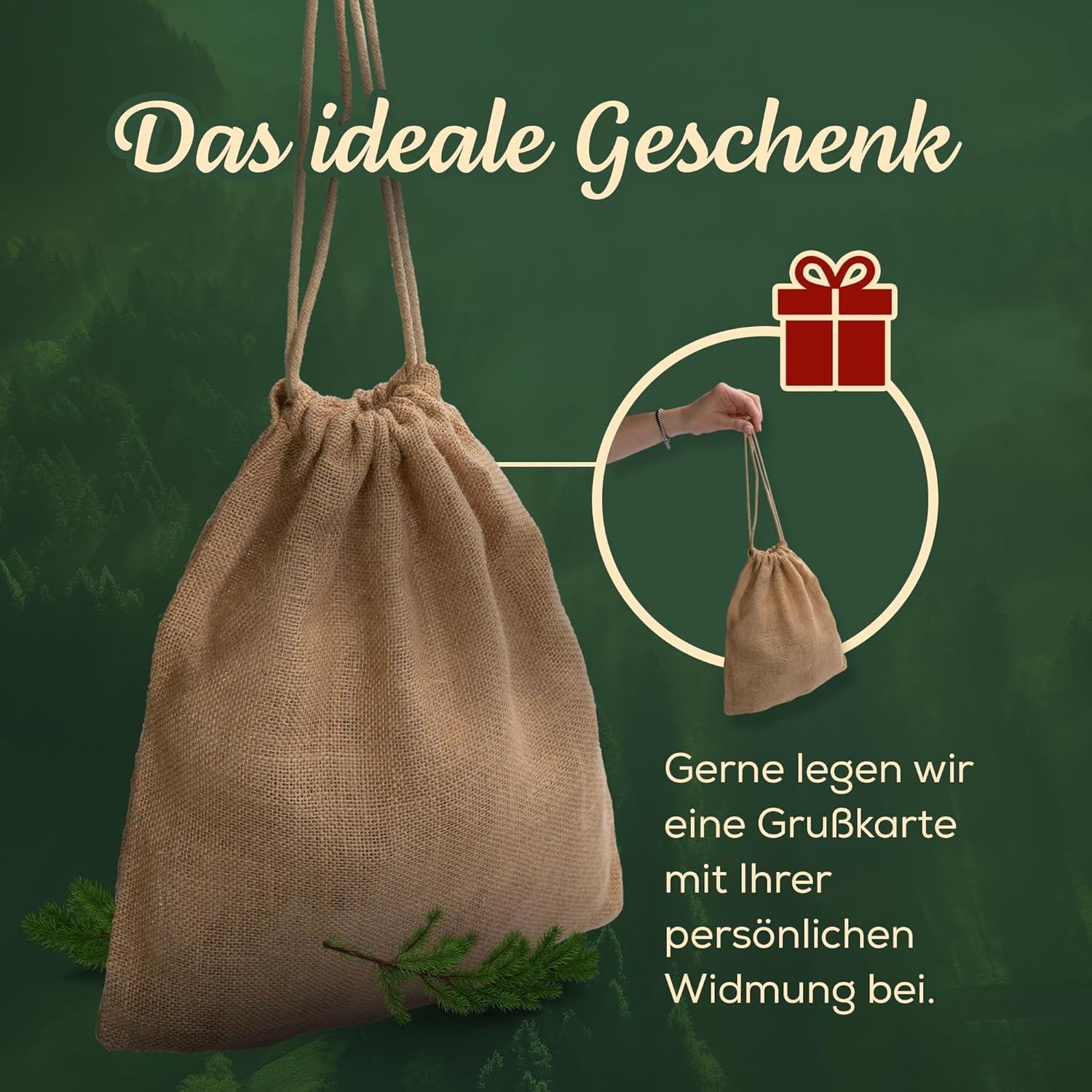 Schwarzwald Metzgerei Geschenkkorb – im Leinentäschle – 8-teiliger Präsentkorb mit leckeren & herzhaften Wurstspezialitäten wie Schinken, Landjäger, Kirschwassersalami, Schinkenwurst