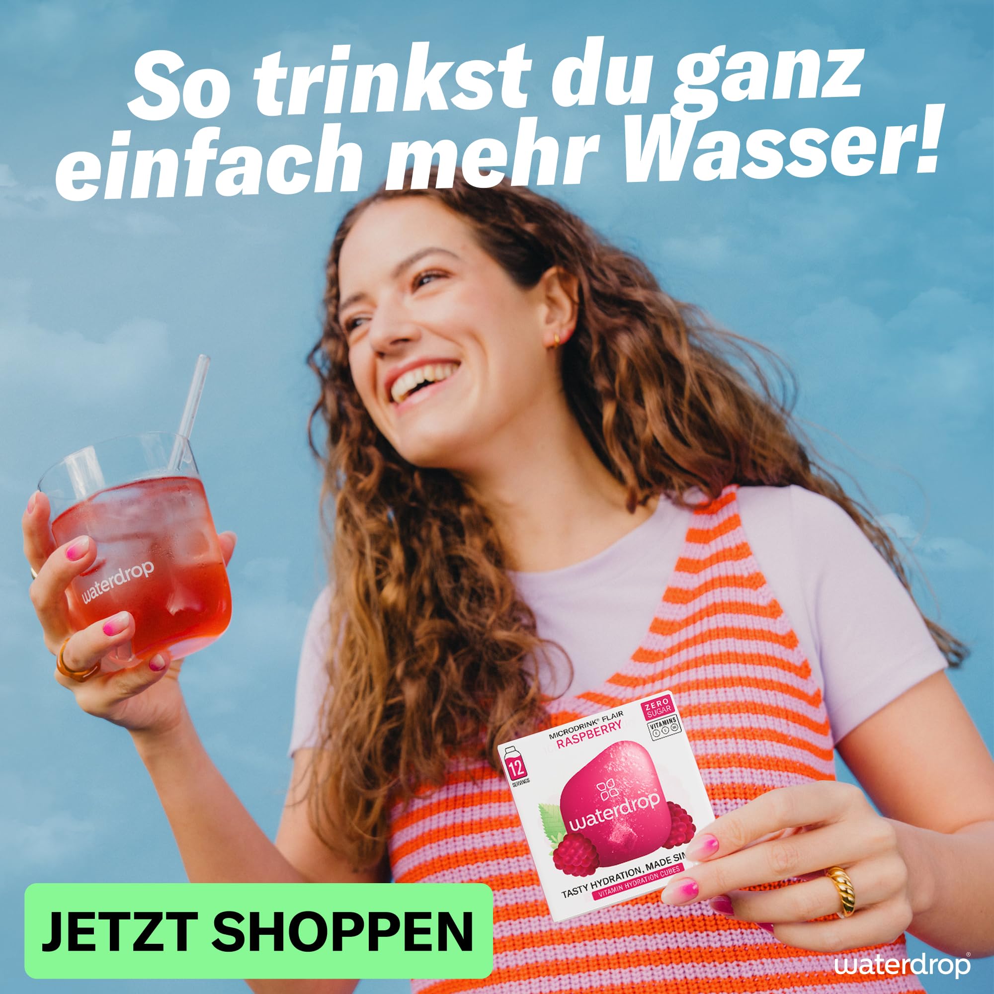 waterdrop® Beeren & Früchte Set – 48 Waterdrop Würfel in 4 verschiedenen Sorten – Zuckerfreier Durstlöscher & Alternative zu Getränkesirup und Geschmackspulver – Flavour Drops im Wasser auflösen