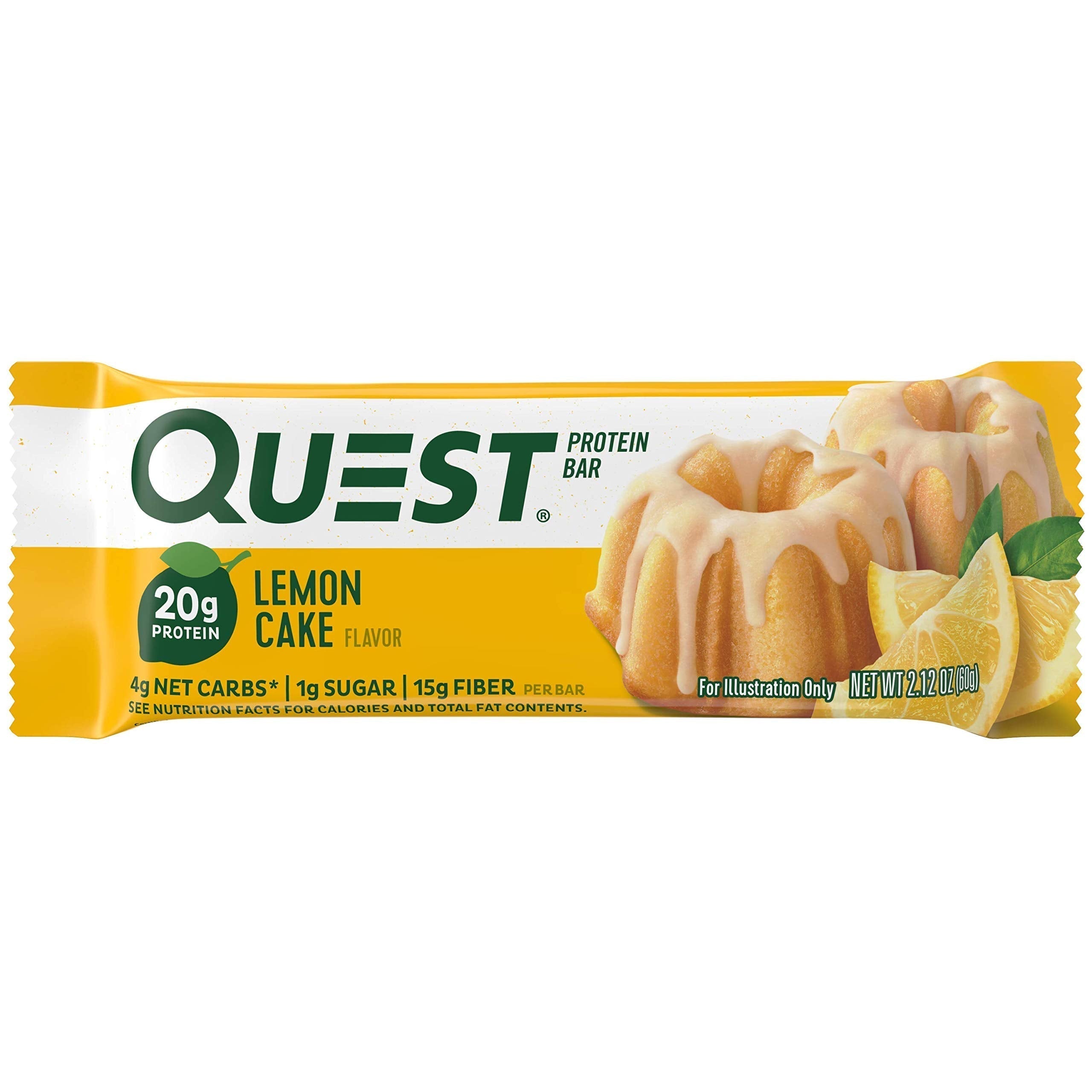 Quest Nutrition Chocolate Chip Dough Cookie Protein Bars, 21g Protein, 1g Sugar, 4g Net Carbs, High Fiber, Gluten Free, Keto-Friendly, 12 Count