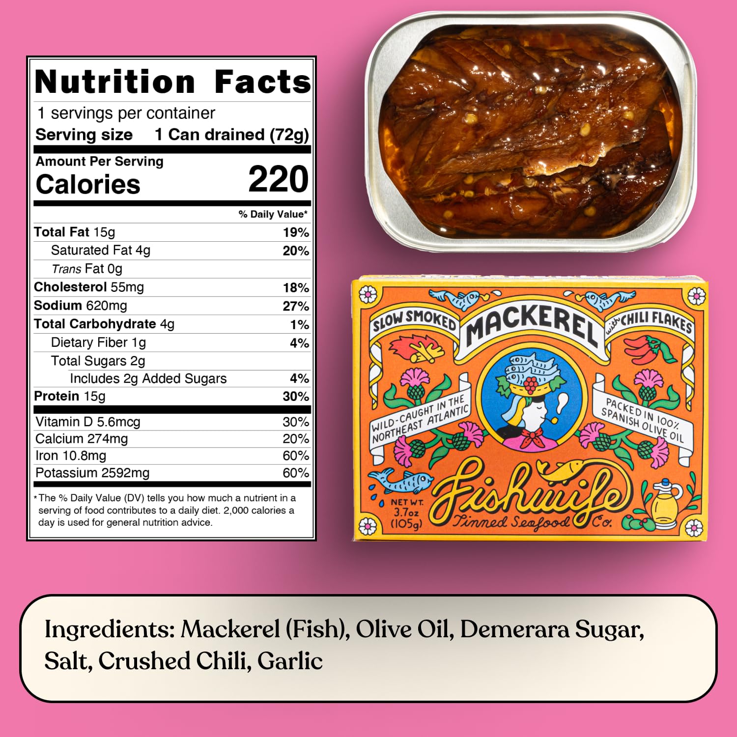 Fishwife Smoky Trio 3-Pack (Smoked Rainbow Trout, Smoked Salmon, Smoked Mackerel) | Gluten-Free, High Protein, Omega-3s | Hand-Packed
