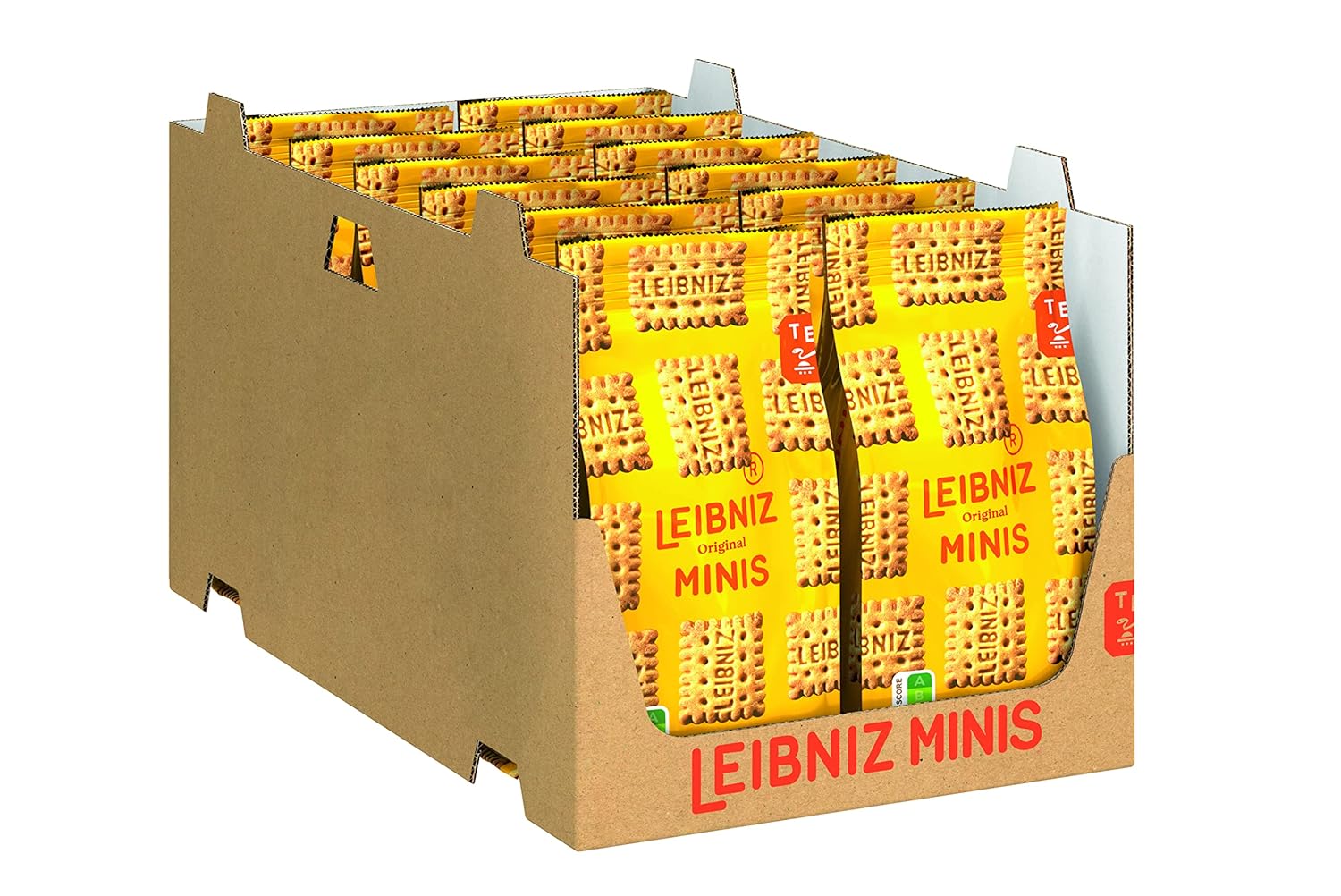 LEIBNIZ Original Butterkeks, 22er Snack Pack, die Nr 1 unter den Butterkeksen, knusprige Kekse in praktischer Großpackung (22 x 50 g), perfekt für unterwegs