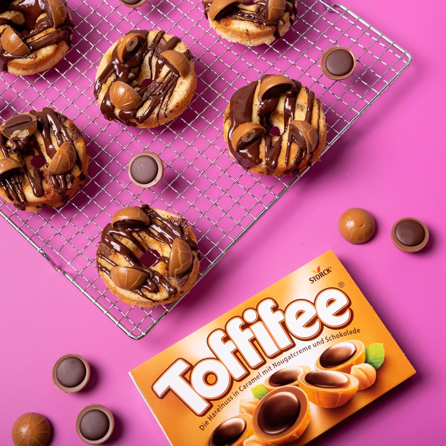 Toffifee – 1 x 125 g – Haselnuss in Karamell mit Nougatcreme und Schokolade – ideal zum gemeinsamen Naschen und Teilen