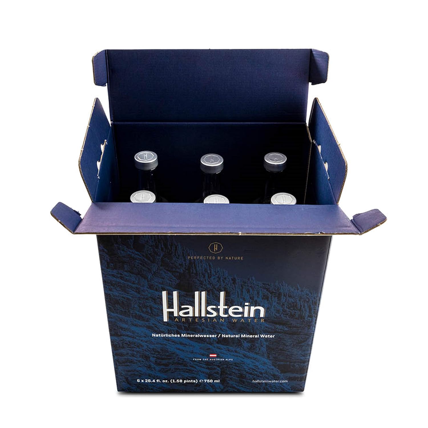 Hallstein Artesian Natural Alkaline Stillwasser (nicht funkelnd) – 750 ml (6 Glasflaschen)