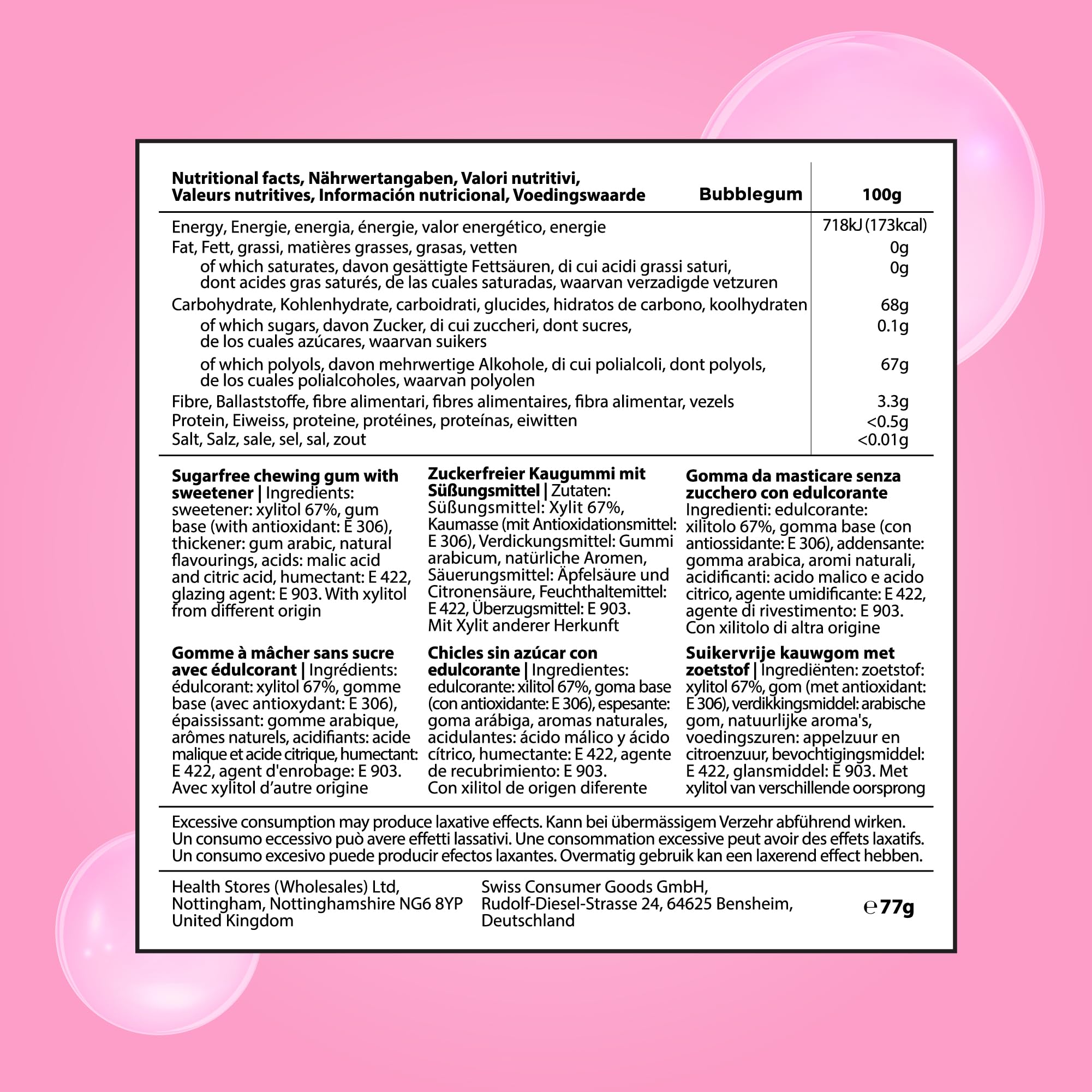 PUR Gum | Zuckerfreier Kaugummi | Mit Xylit | Vegan, Aspartamfrei & Glutenfrei | Natürlicher Kaugummi Mit Spearmint-Geschmack, 55 Stück (3er Pack)