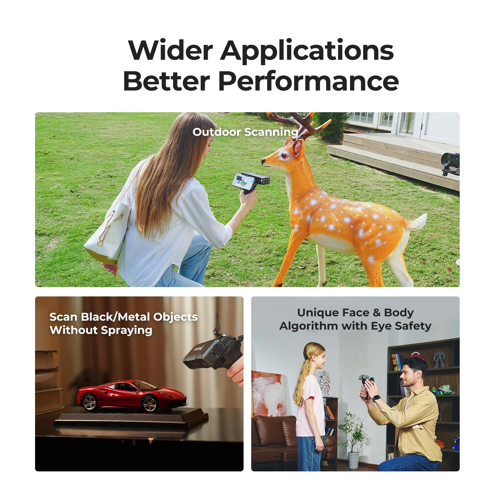 Creality 3D Scanner Raptor Pro and Scan Bridge Wireless Scanning, 3D Scanner for 3D Printing, High Precision 0.02mm, 60FPS Scanning Speed, 22+7 Blue Laser Lines