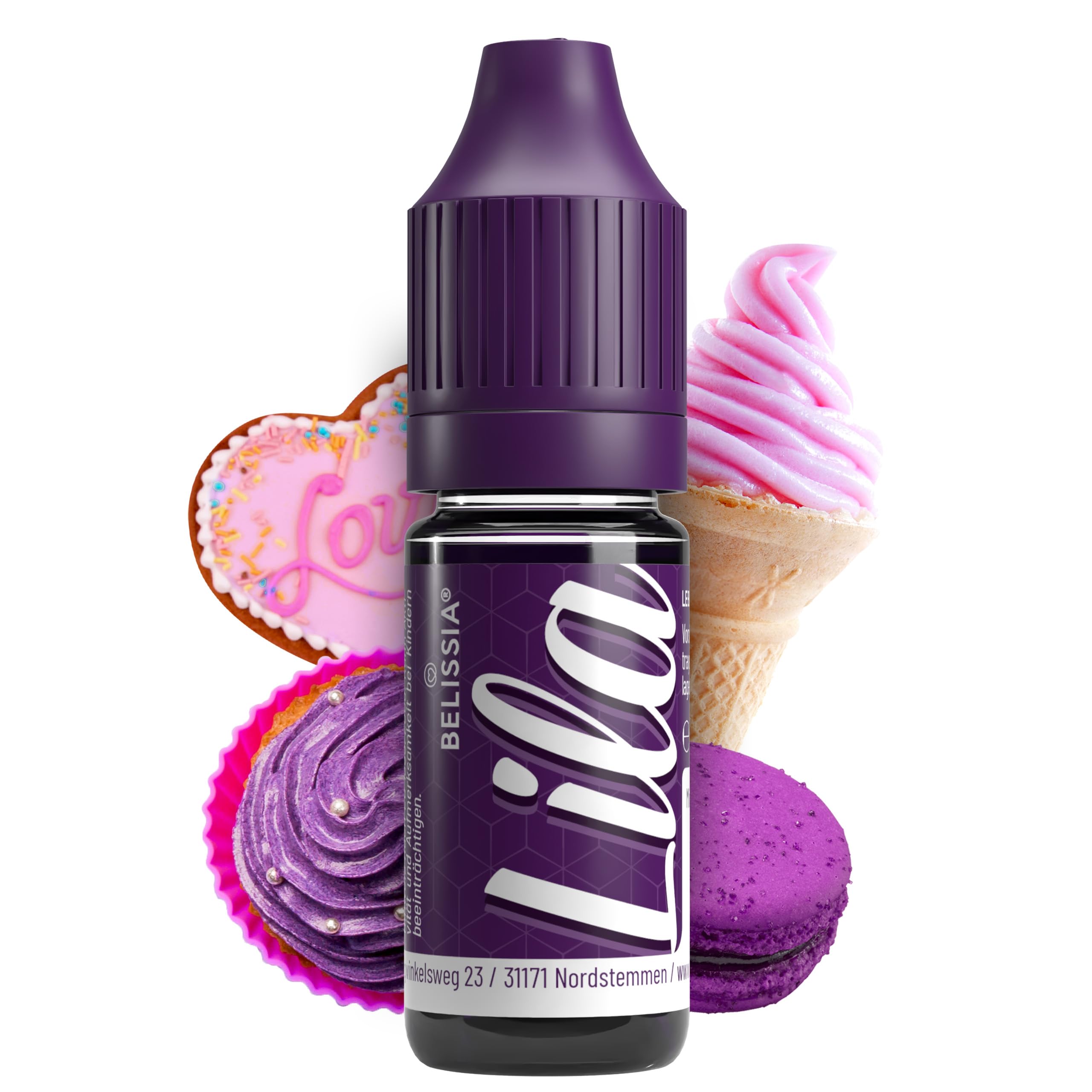 Belissia Lebensmittelfarbe Set – 8x10ml flüssig & hochkonzentriert – Lebensmittelechte Speisefarbe zum Backen, Kochen, Fondant & DIY - vegan, stark färbend, geschmacksneutral